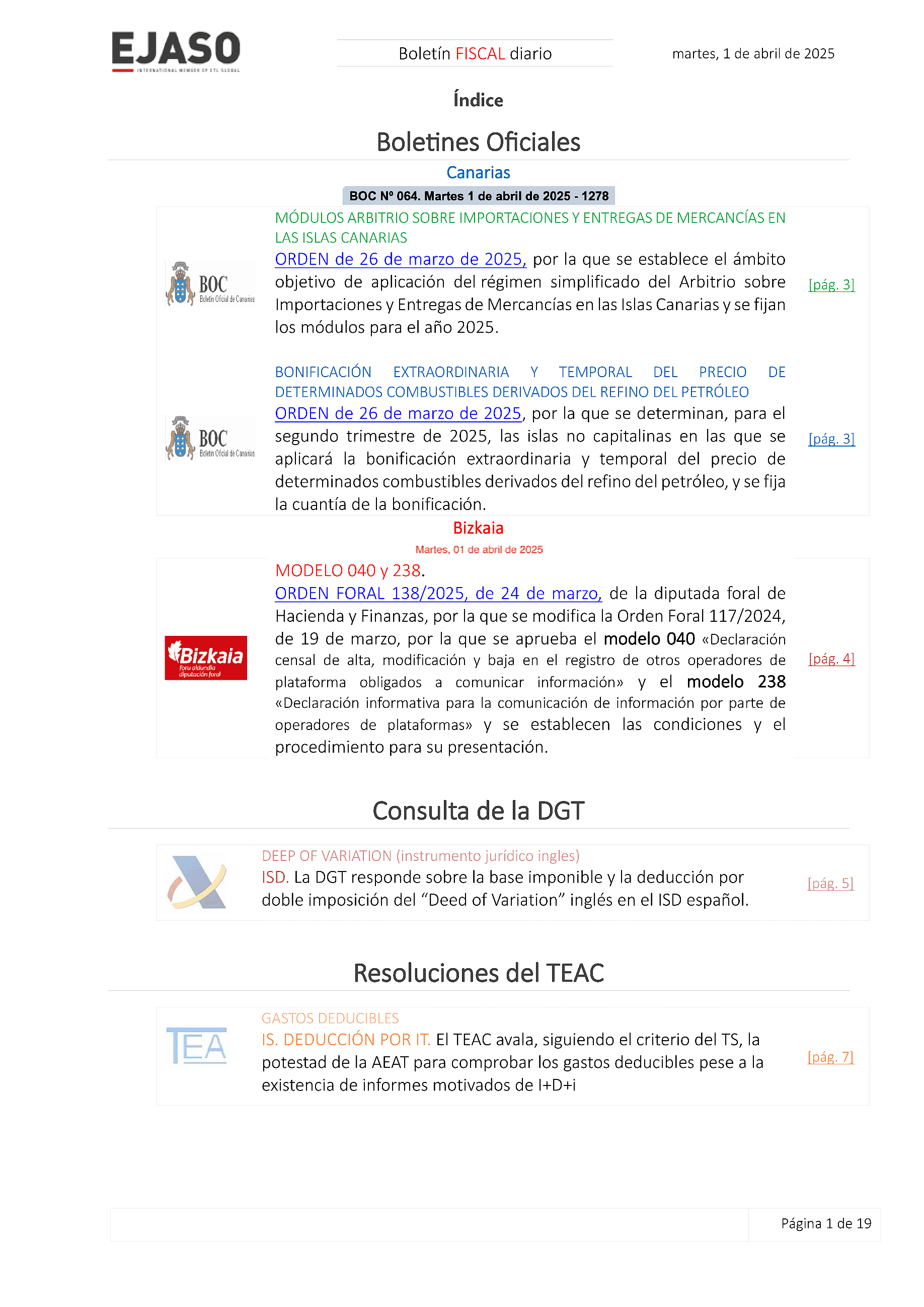 Boletín fiscal 01/04/2025