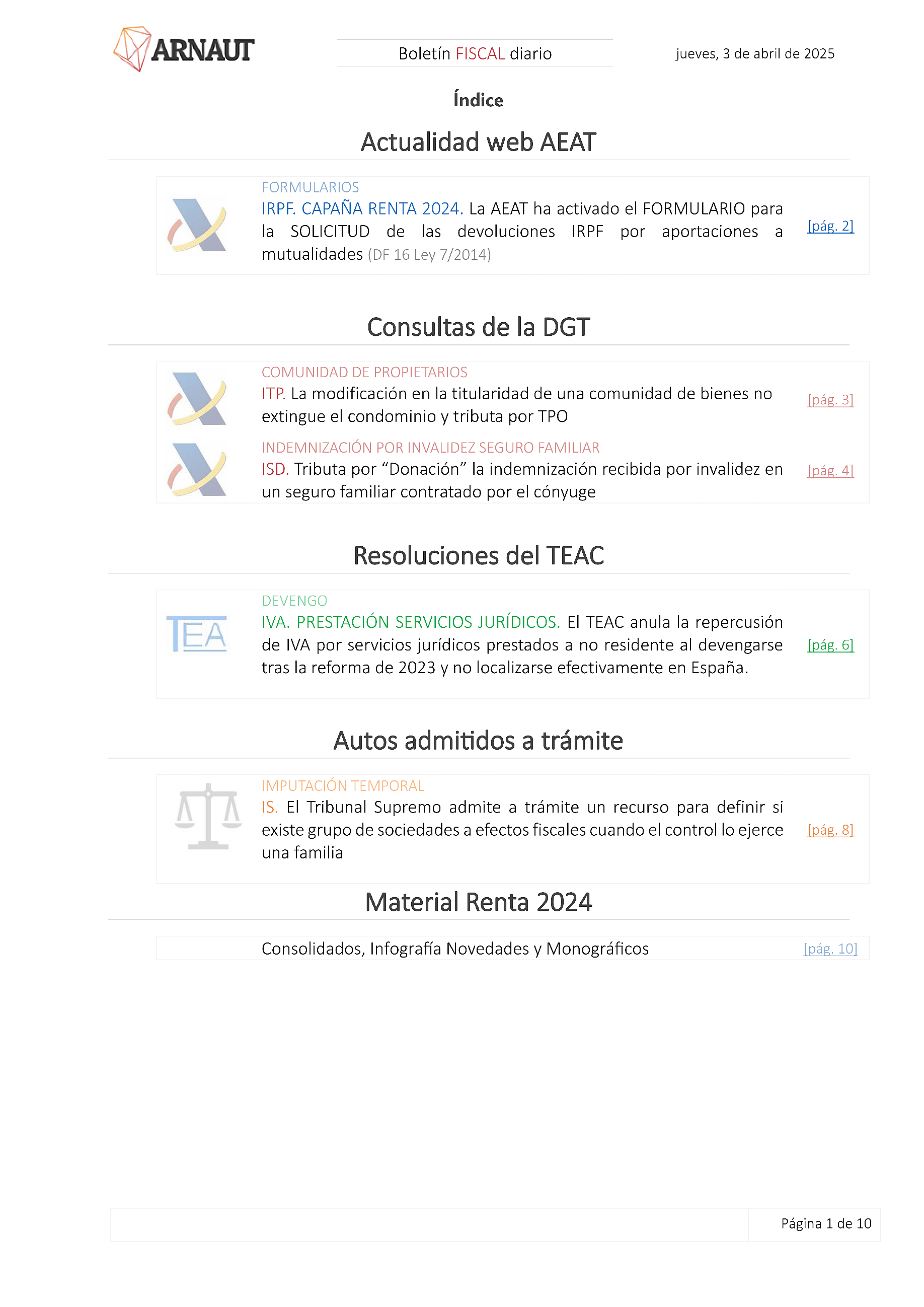 Boletín fiscal 03/04/2025