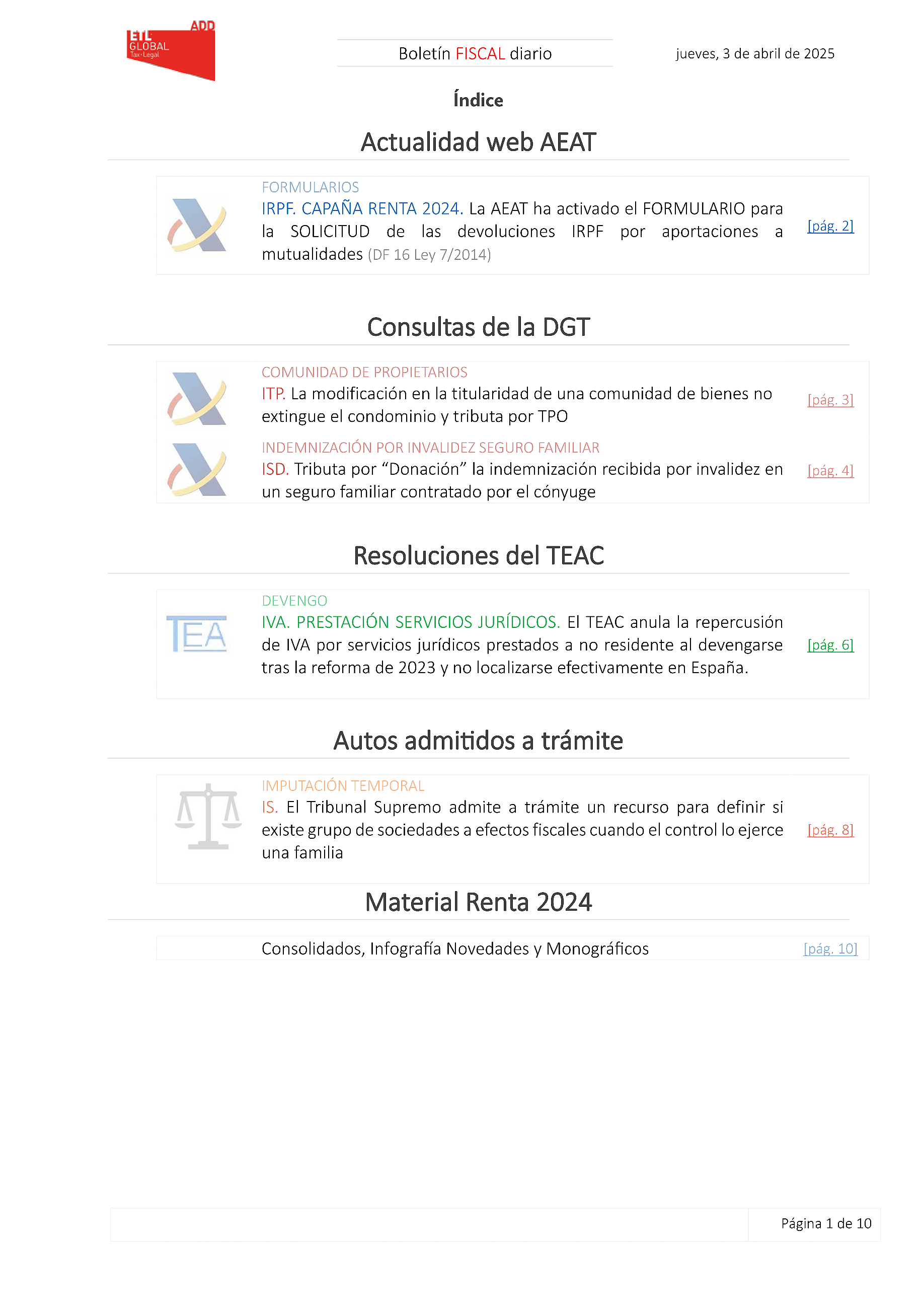 Boletín fiscal 03/04/2025