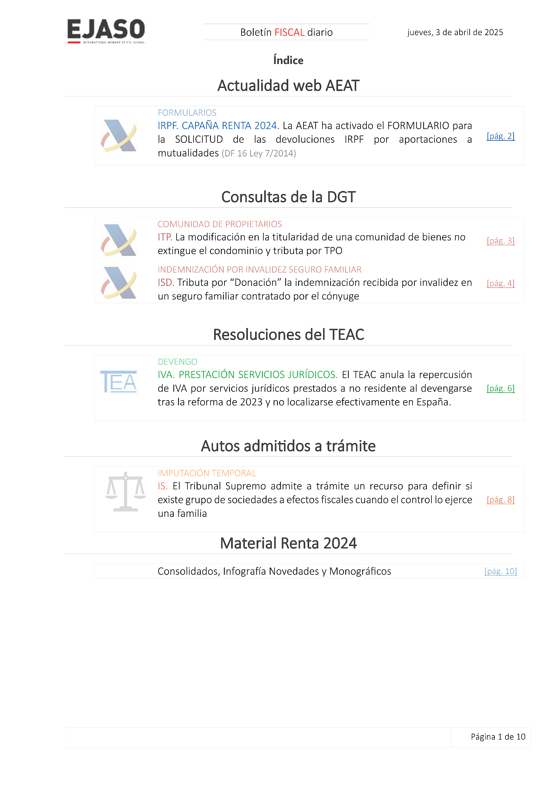 Boletín fiscal 03/04/2025