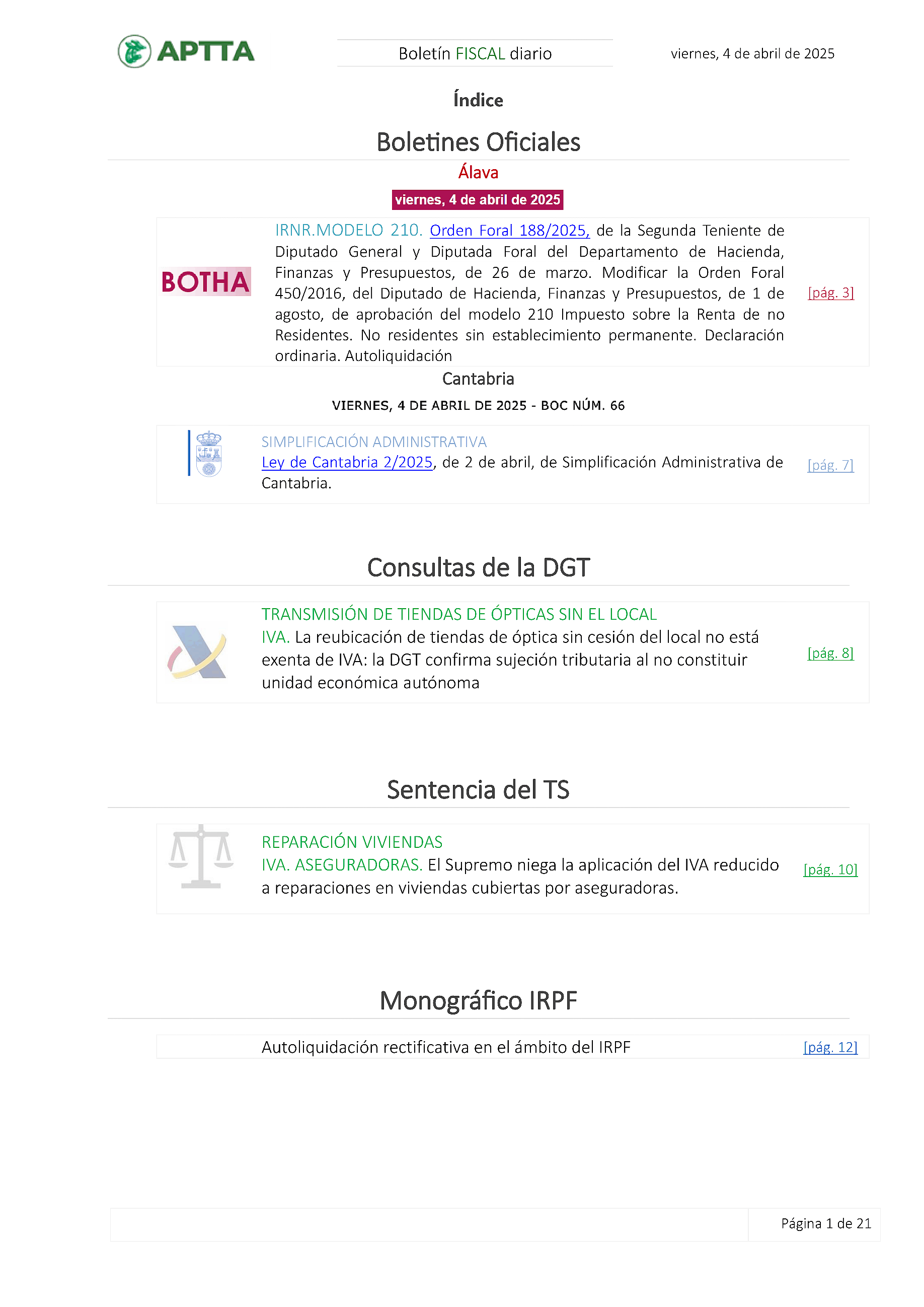 Boletín fiscal 04/04/2025
