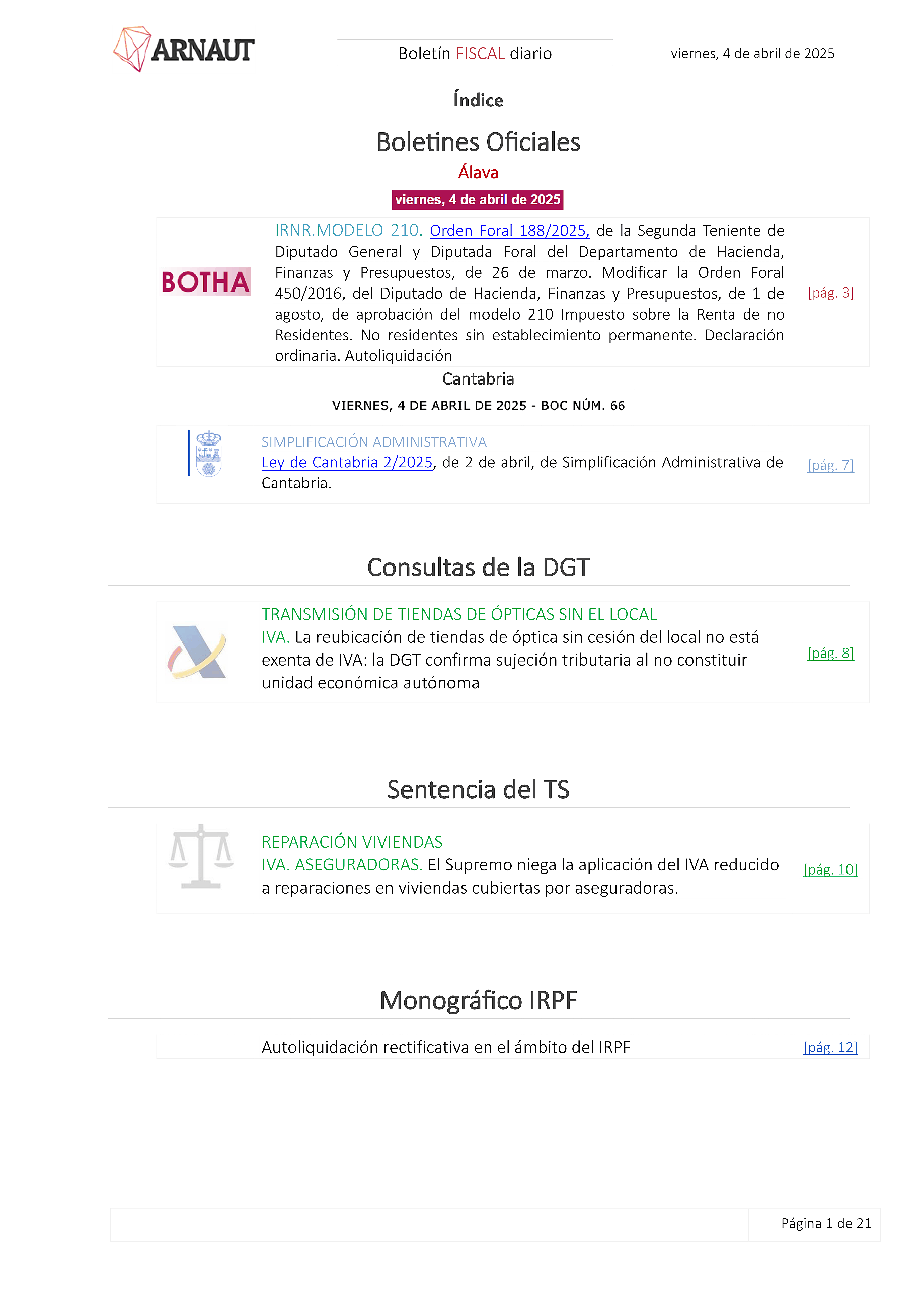 Boletín fiscal 04/04/2025