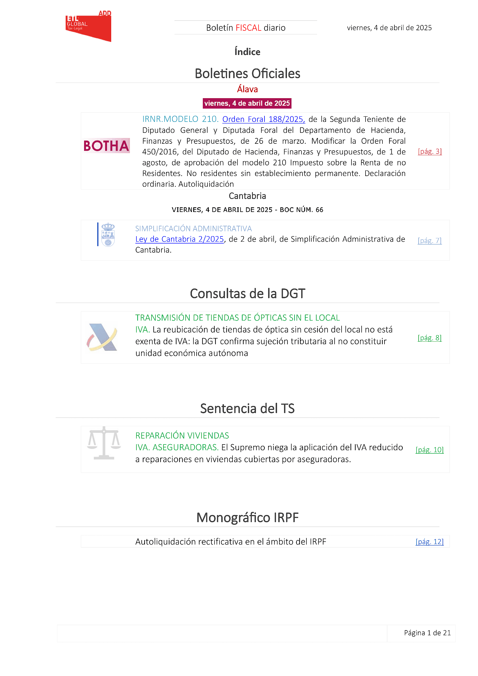 Boletín fiscal 04/04/2025