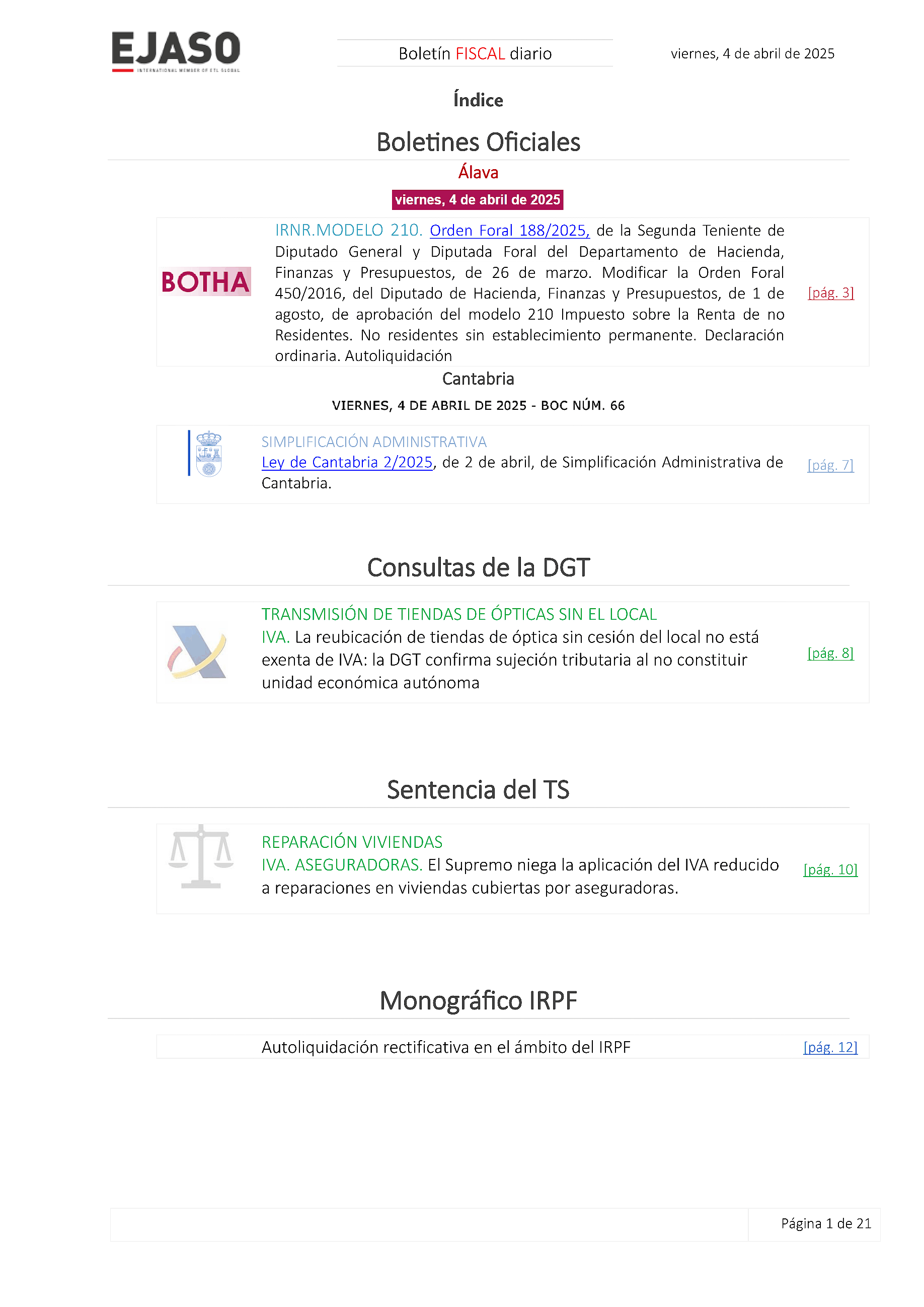 Boletín fiscal 04/04/2025
