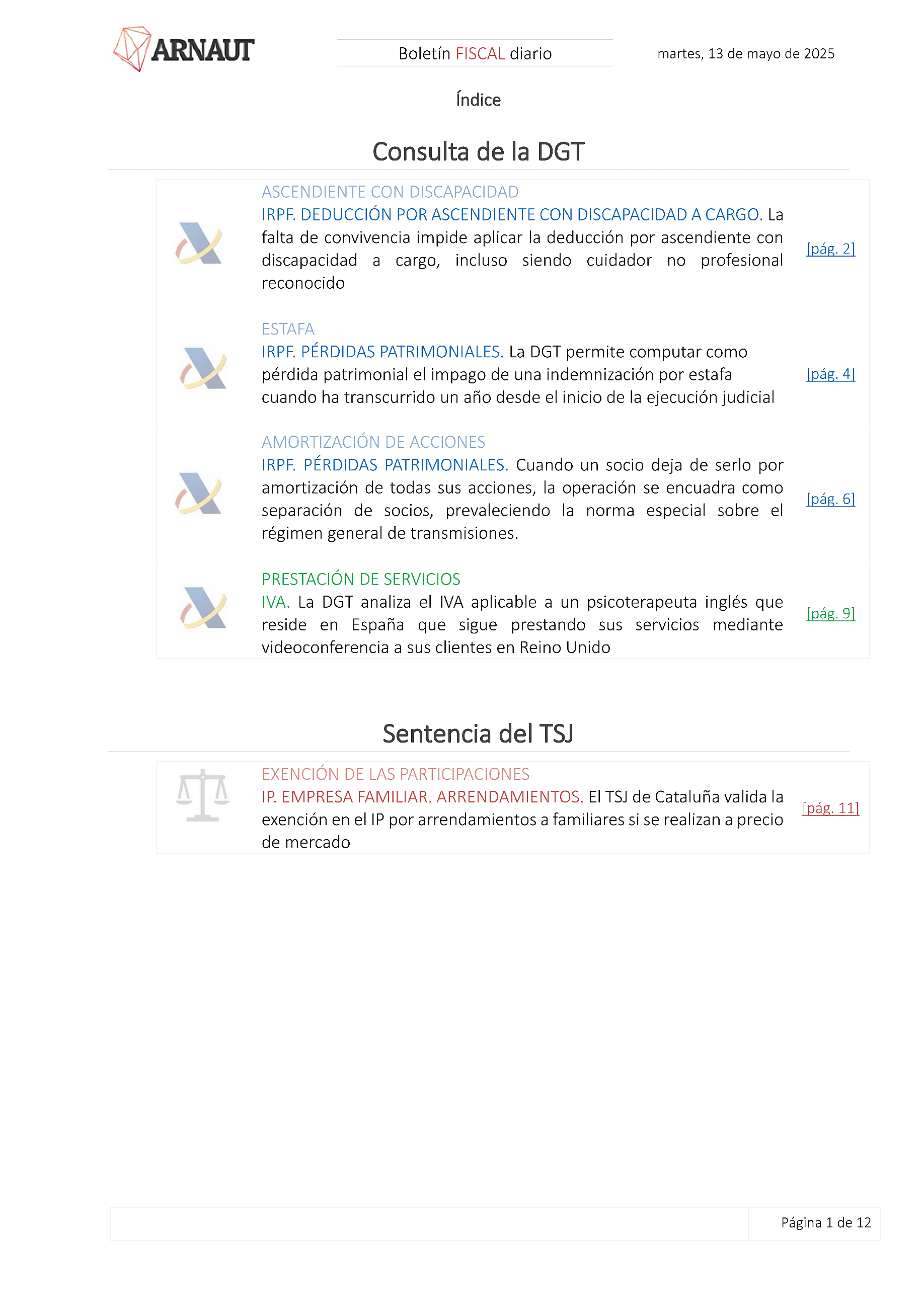Boletín fiscal 13/05/2025