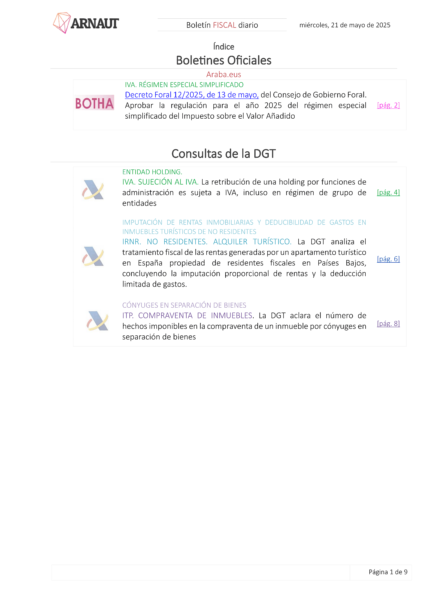 Boletín fiscal 21/05/2025