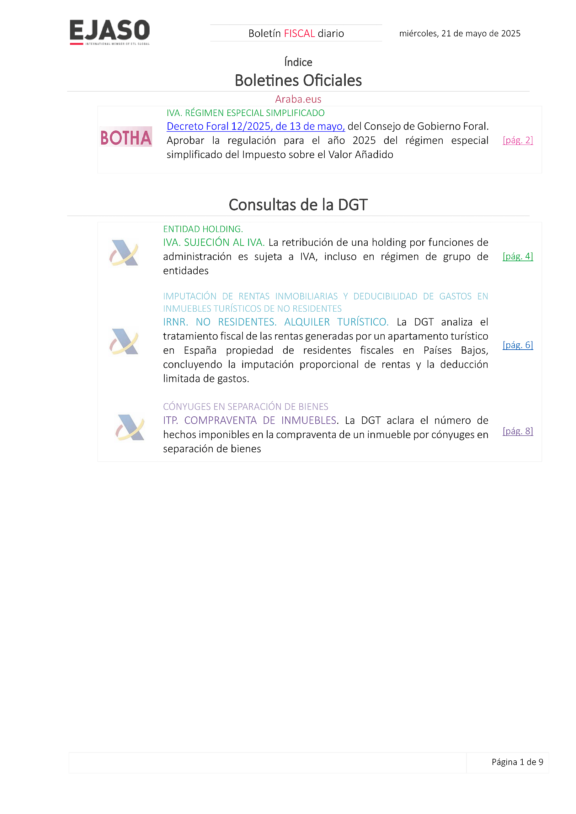 Boletín fiscal 21/05/2025