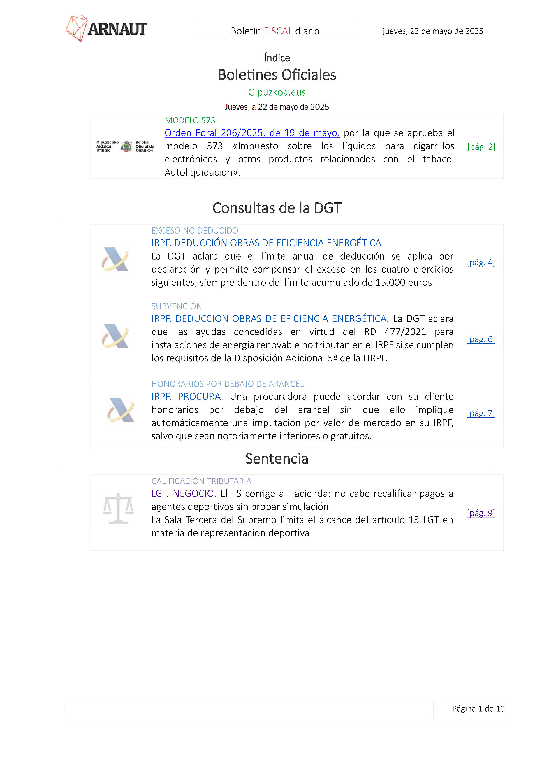 Boletín fiscal 22/05/2025
