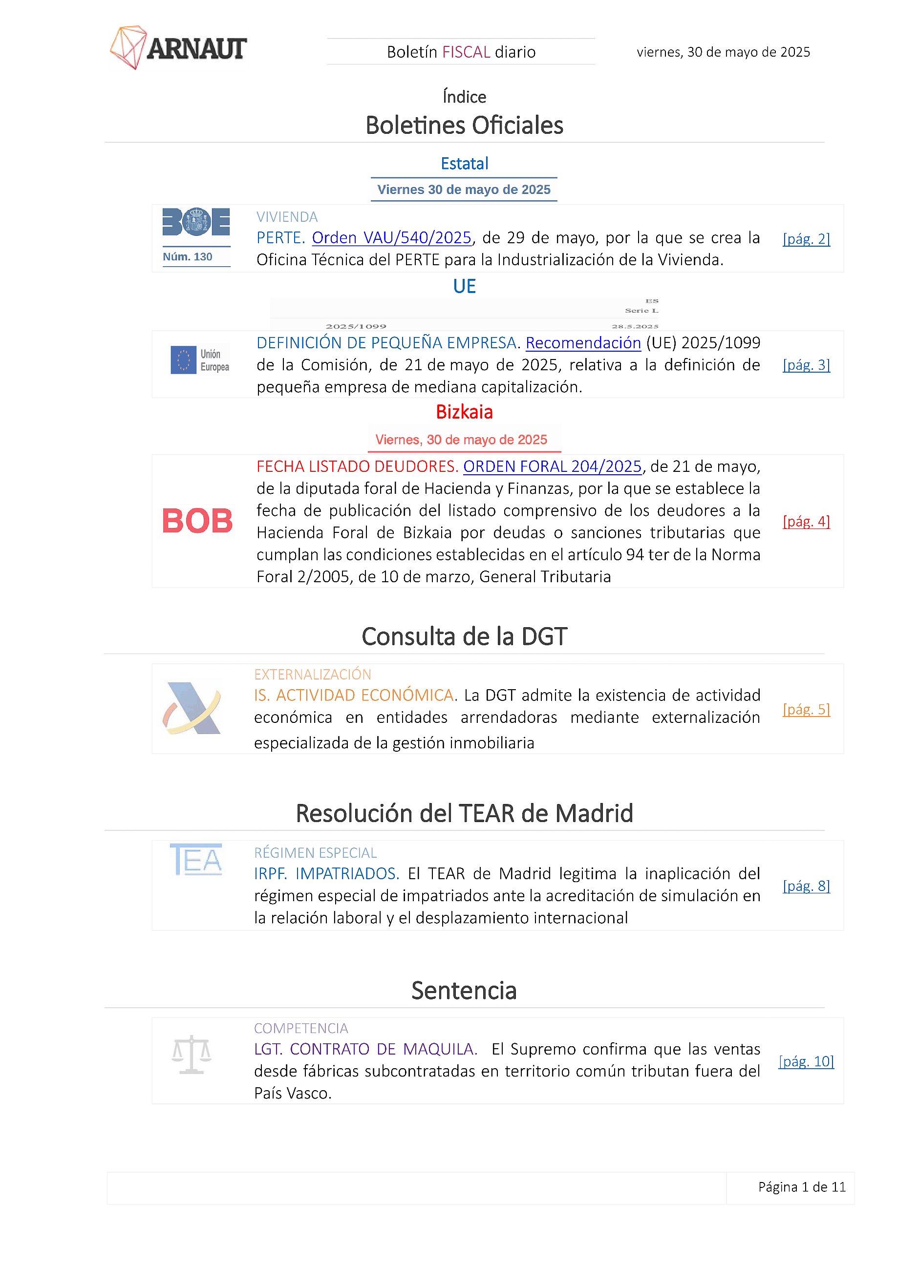 Boletín fiscal 30/05/2025