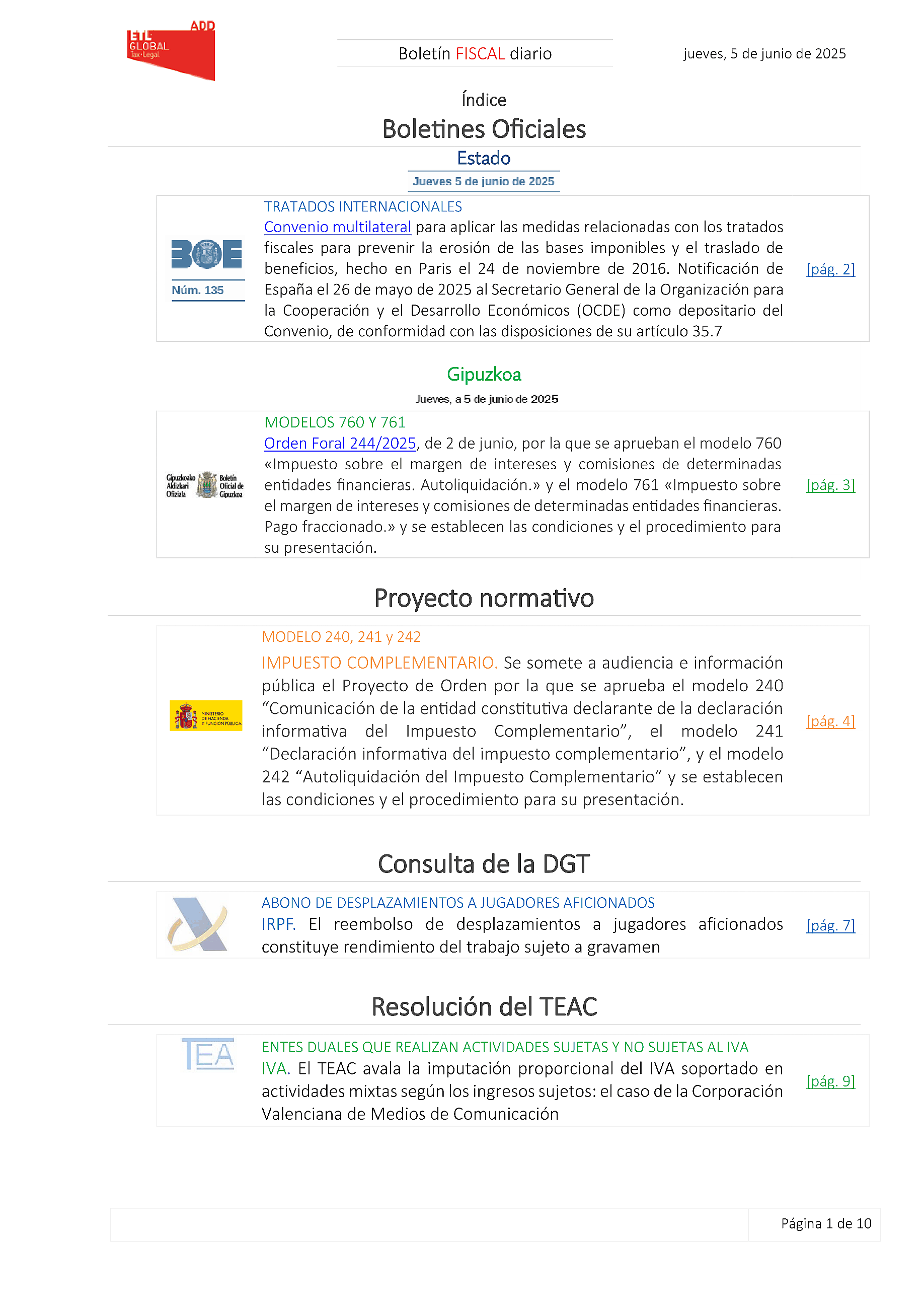 Boletín fiscal 05/06/2025