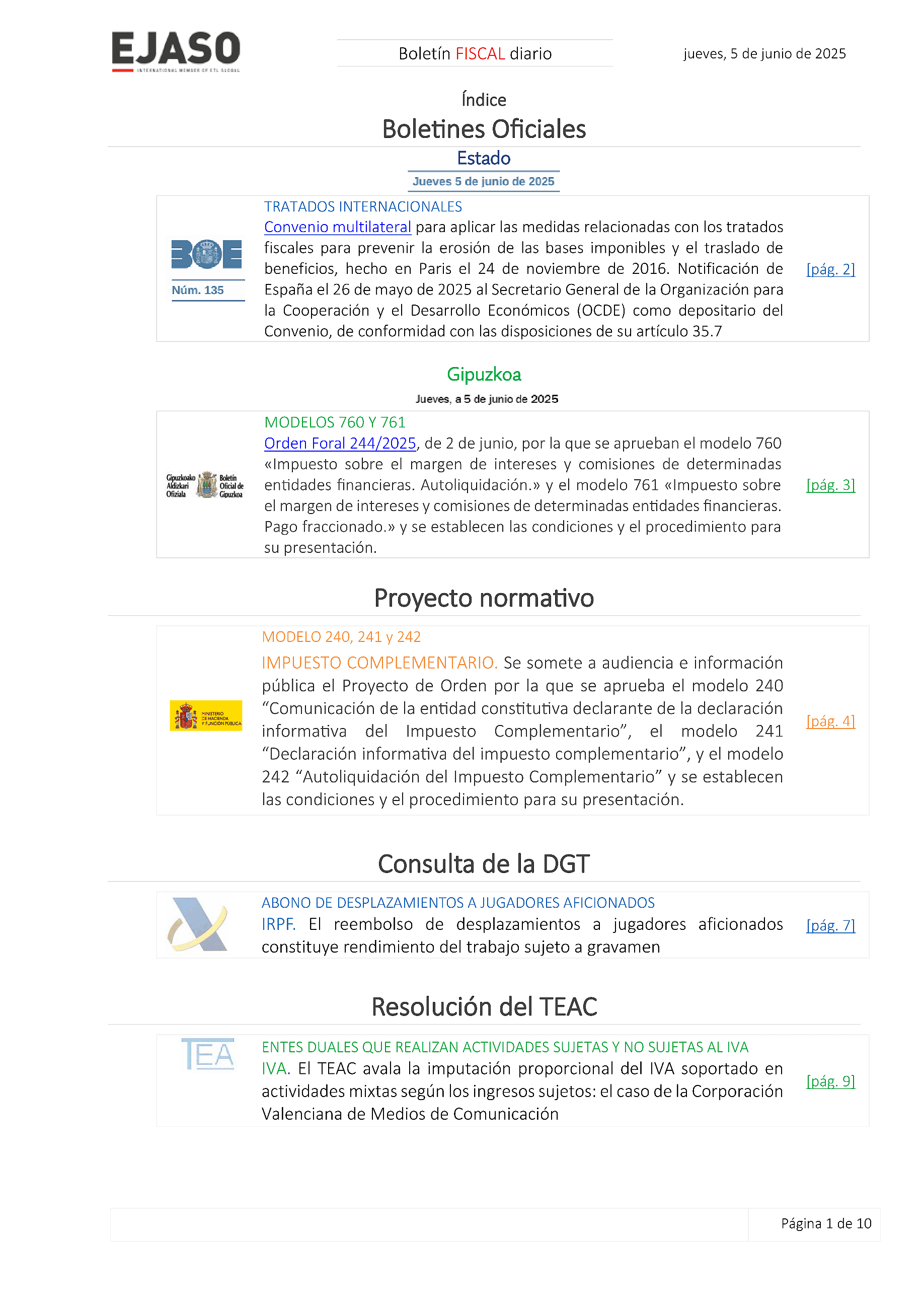 Boletín fiscal 05/06/2025
