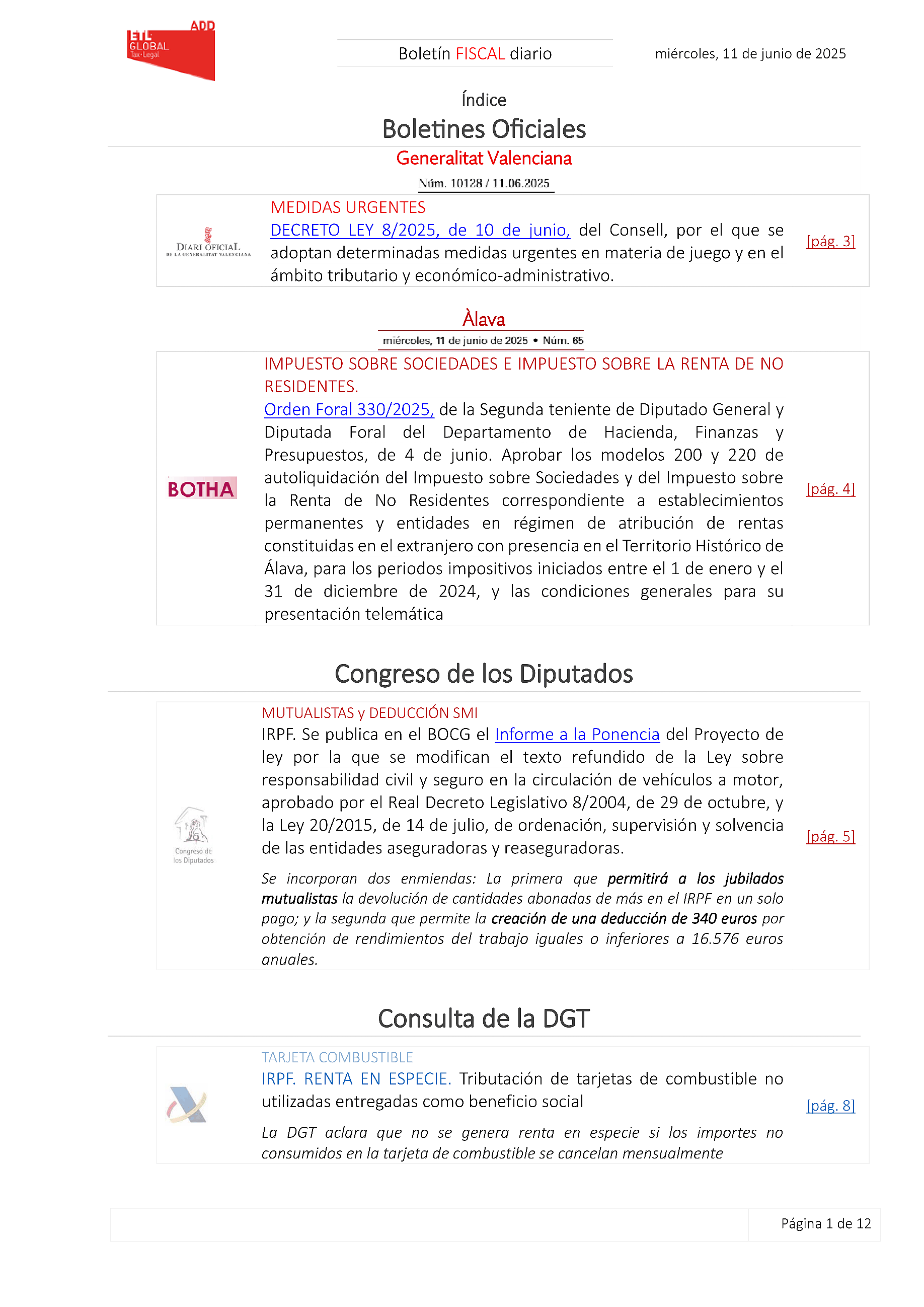 Boletín fiscal 11/06/2025