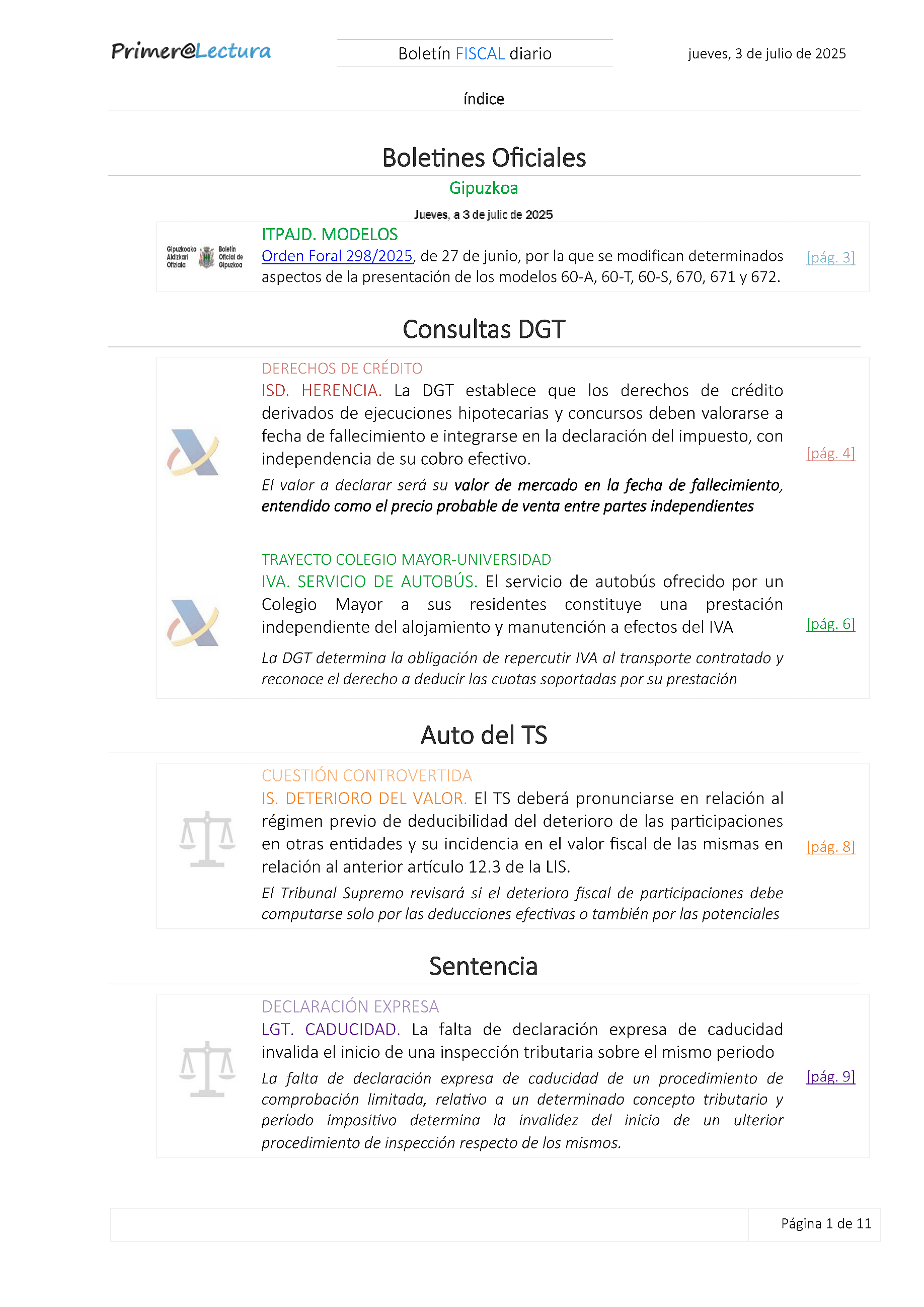 Boletín fiscal 03/07/2025