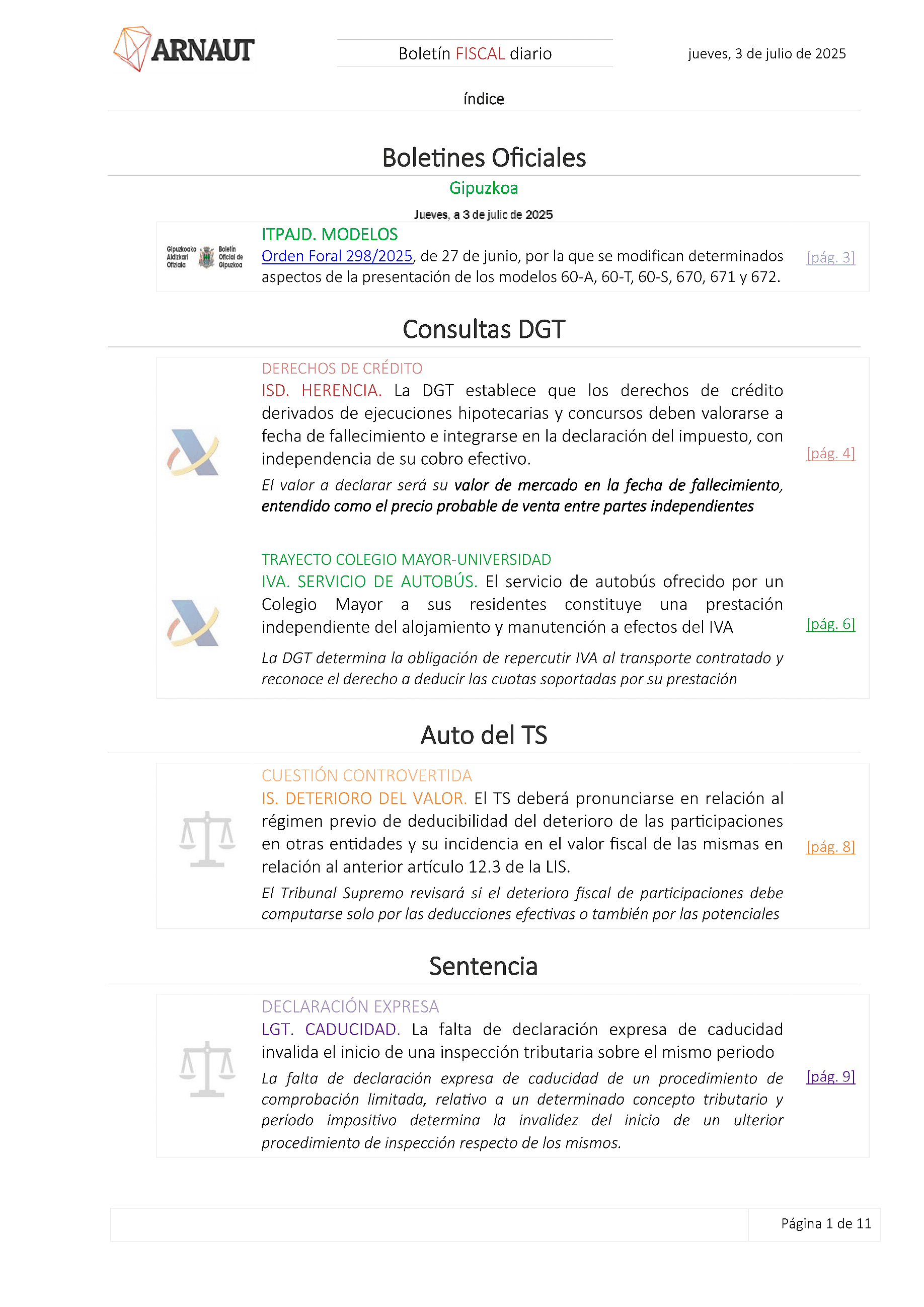 Boletín fiscal 03/07/2025