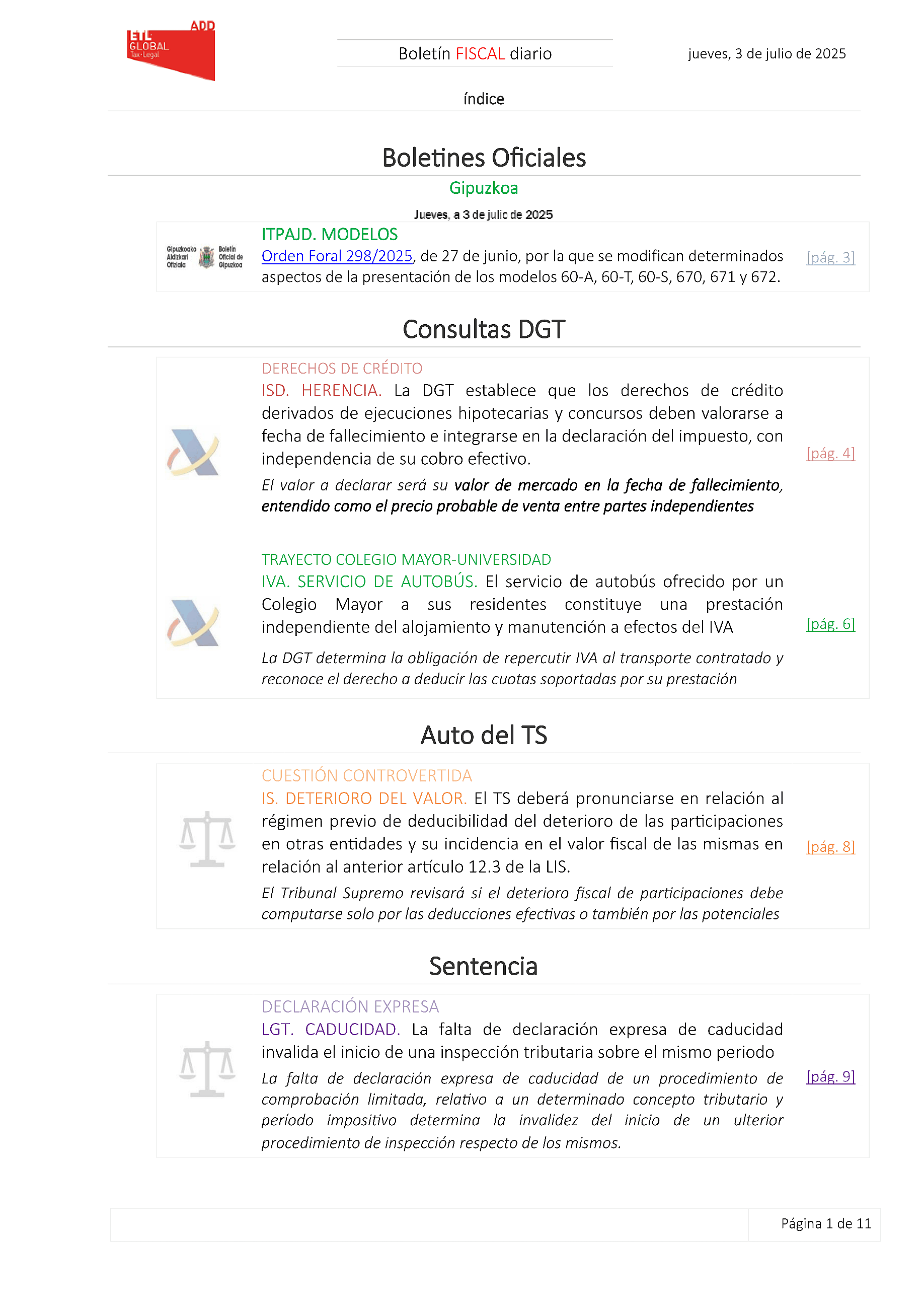 Boletín fiscal 03/07/2025