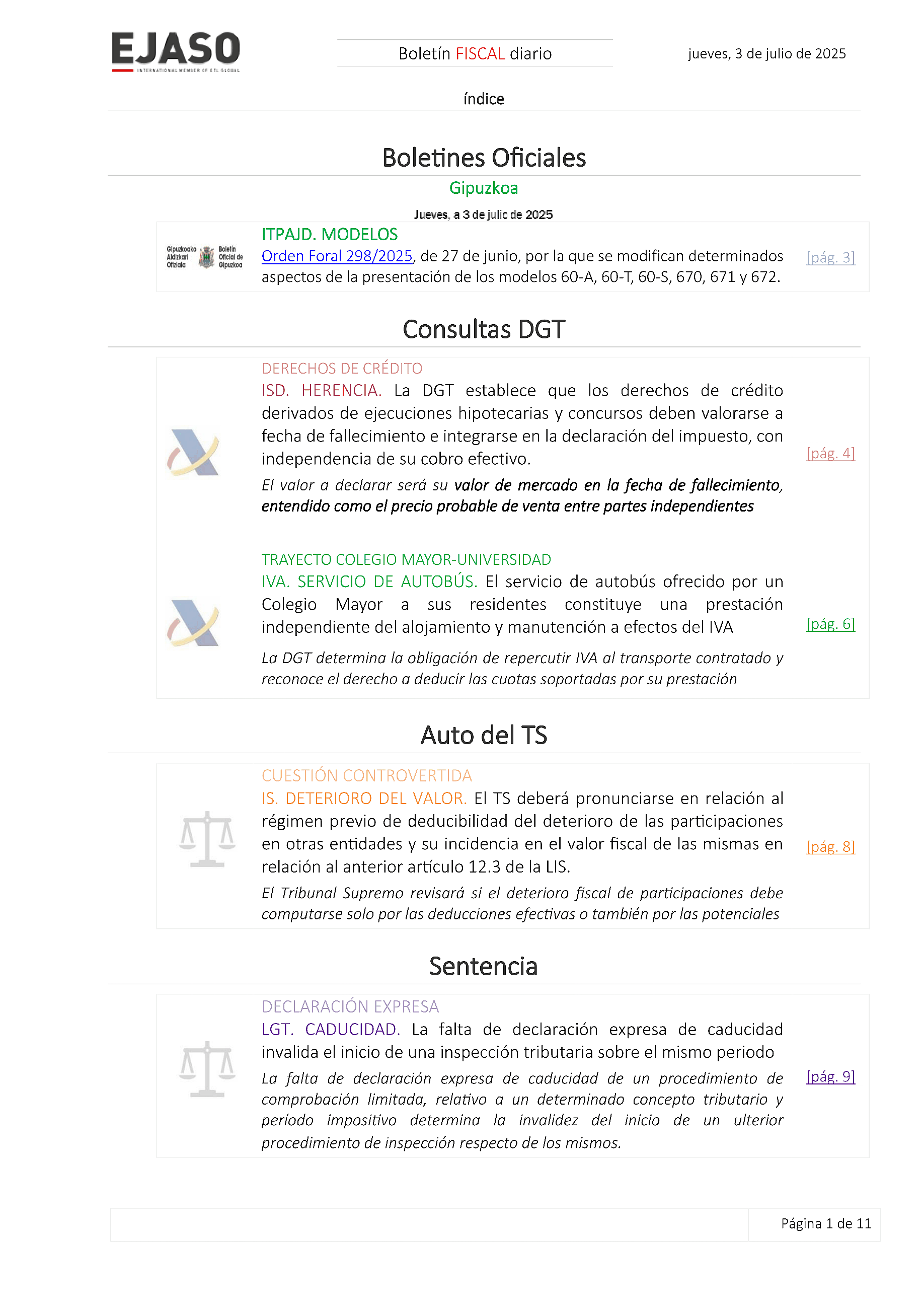 Boletín fiscal 03/07/2025