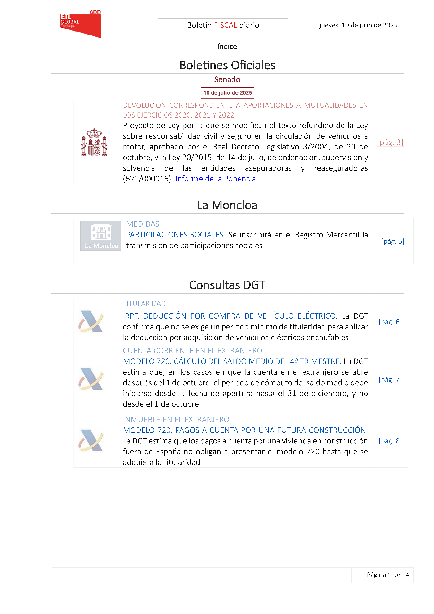 Boletín fiscal 10/07/2025