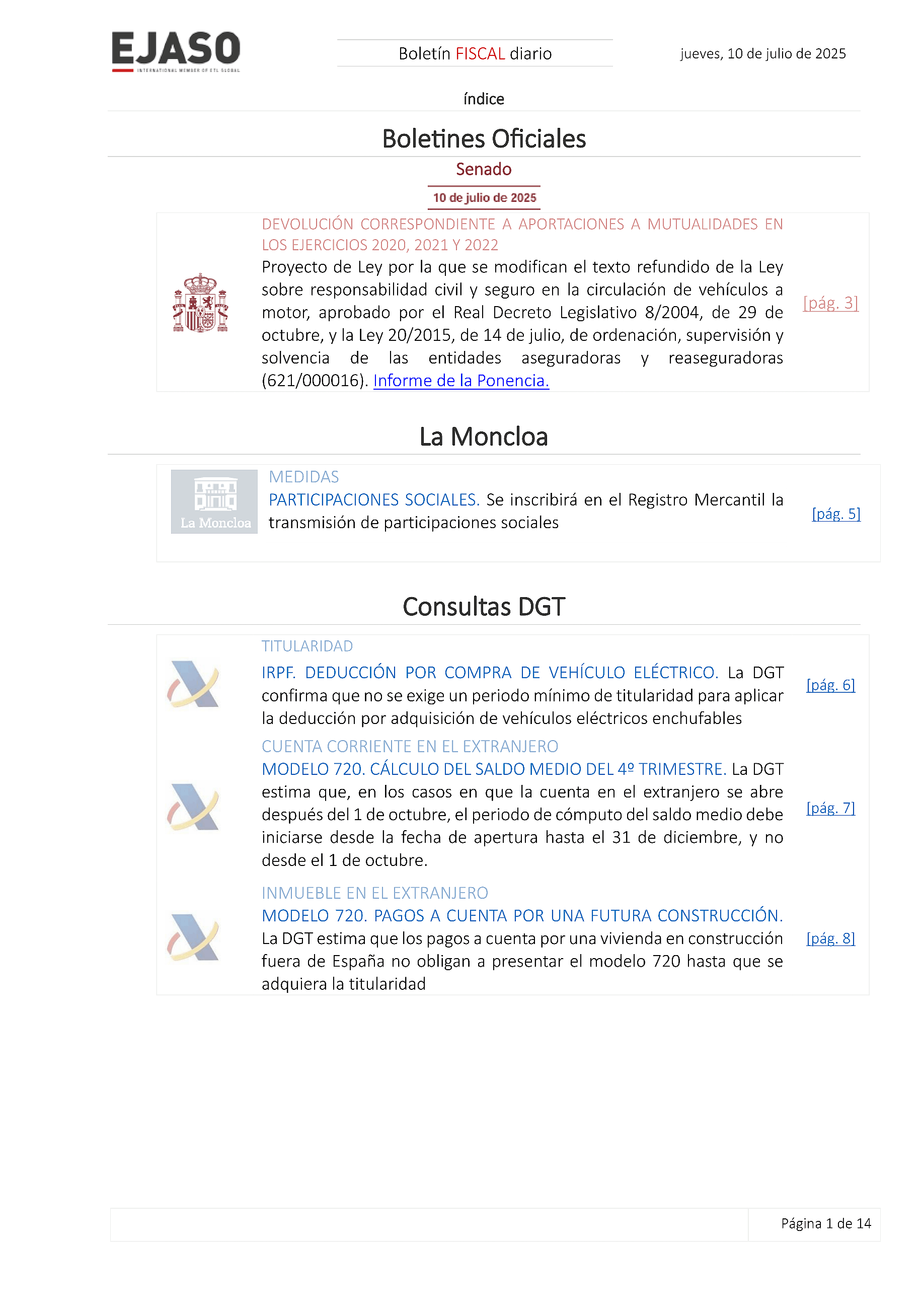 Boletín fiscal 10/07/2025