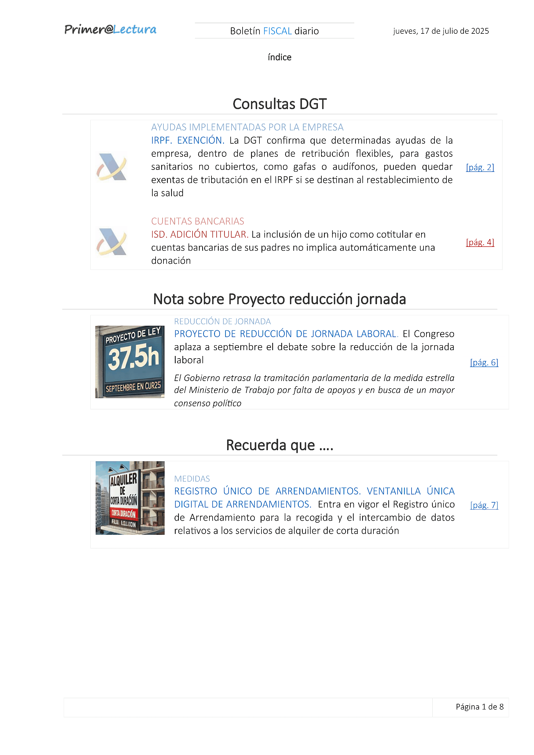 Boletín fiscal 17/07/2025