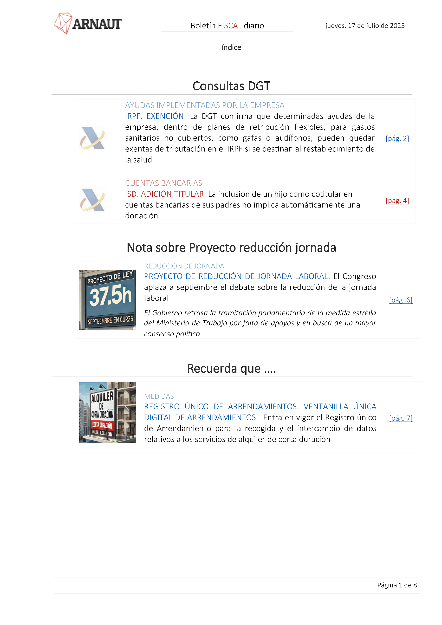 Boletín fiscal 17/07/2025