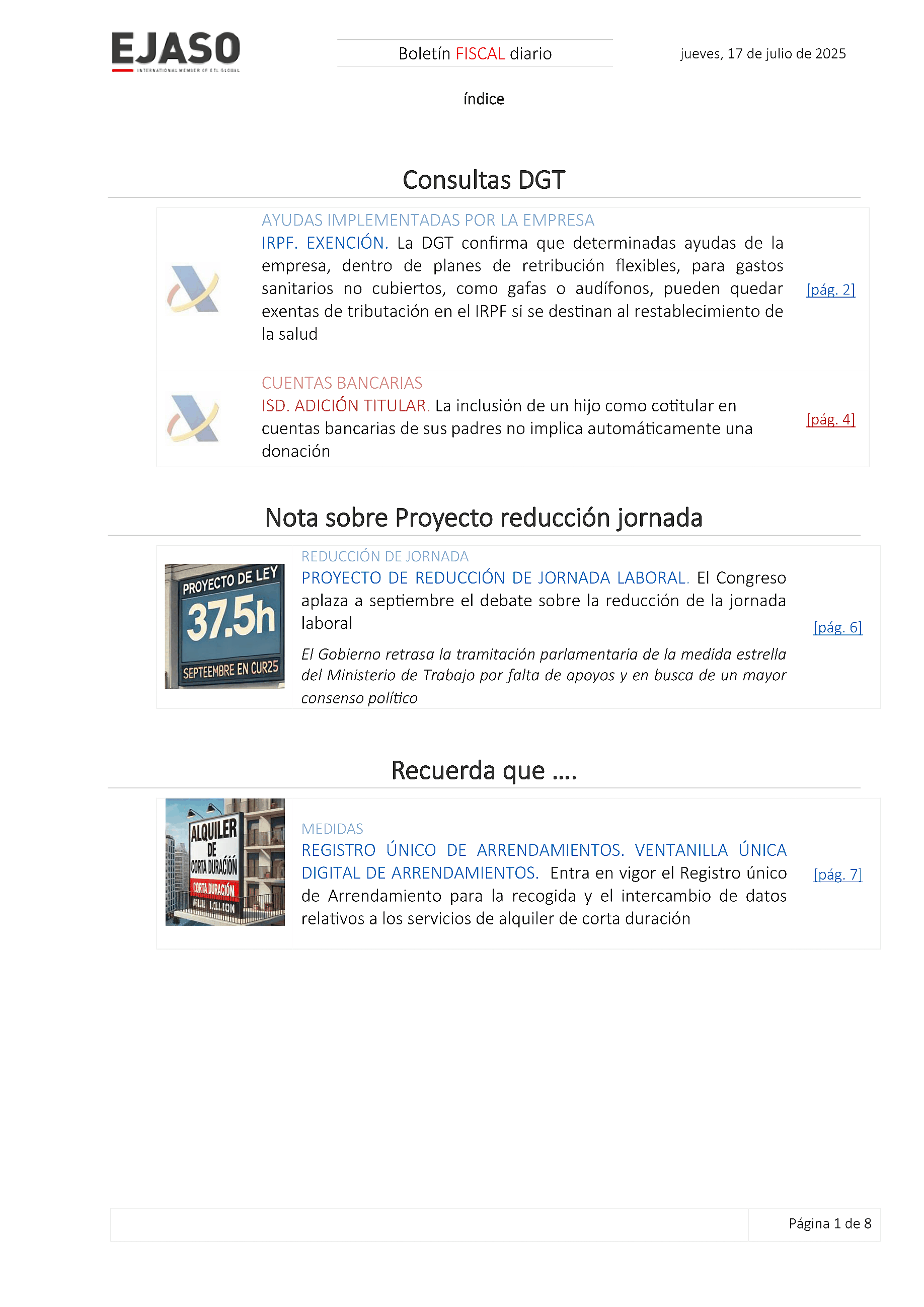 Boletín fiscal 17/07/2025