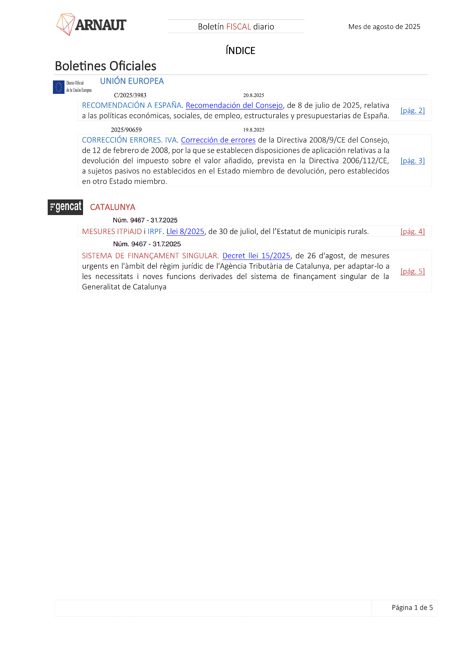 Boletín fiscal 31/08/2025