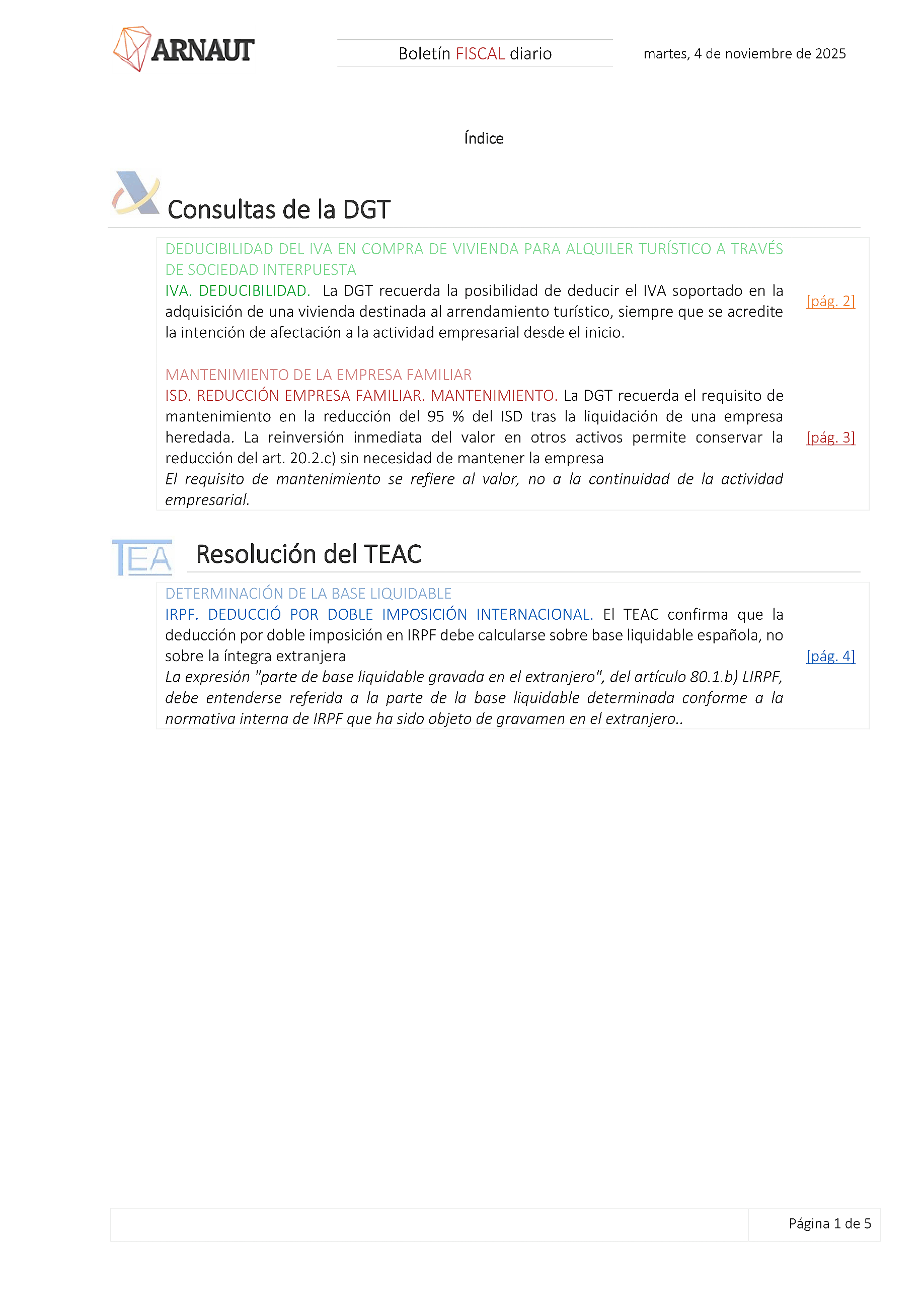 Boletín fiscal 04/11/2025
