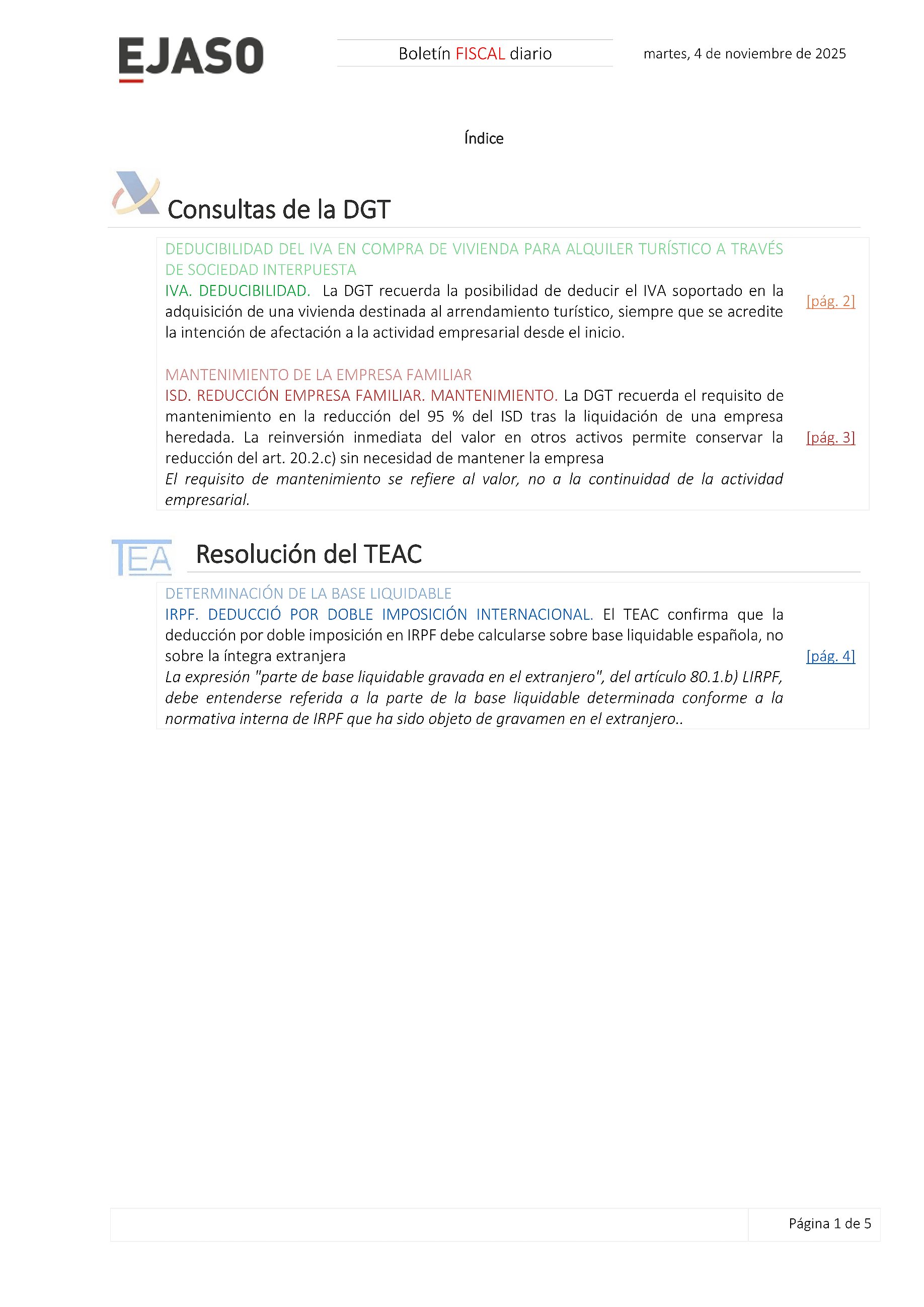 Boletín fiscal 04/11/2025