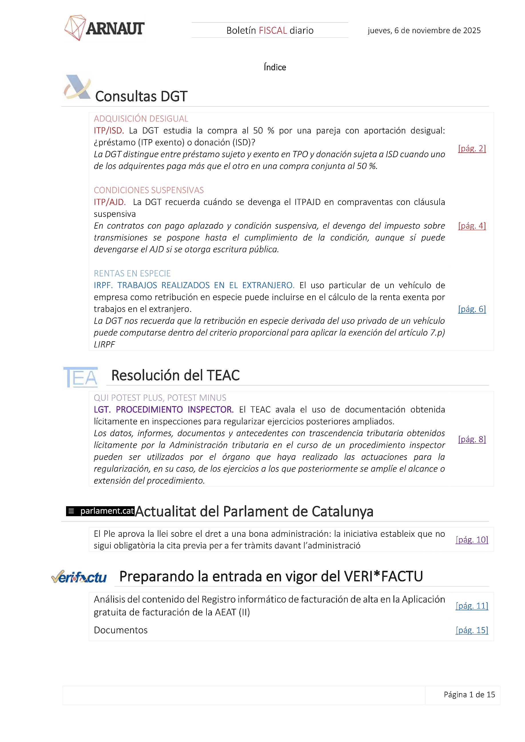 Boletín fiscal 06/11/2025