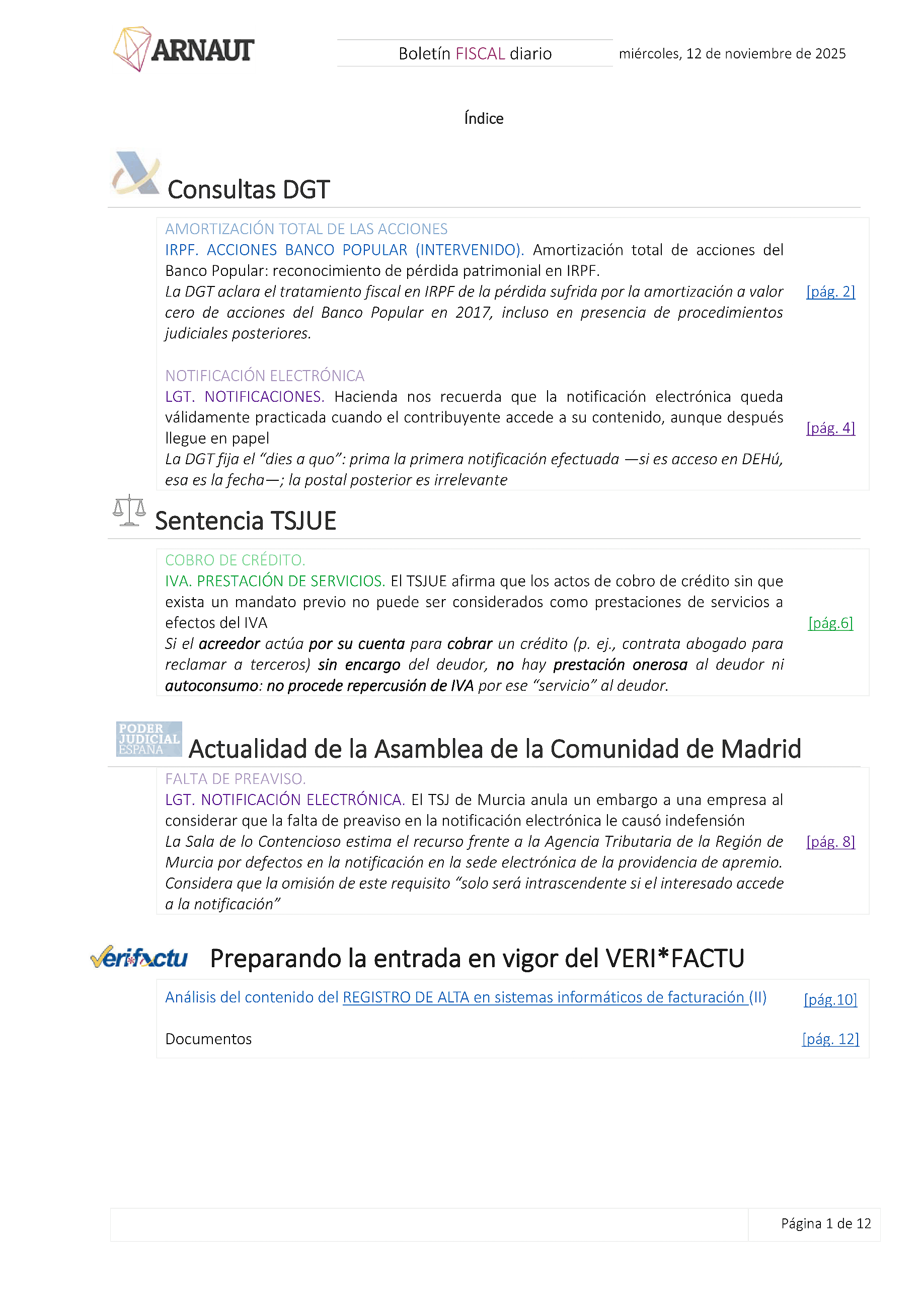 Boletín fiscal 12/11/2025