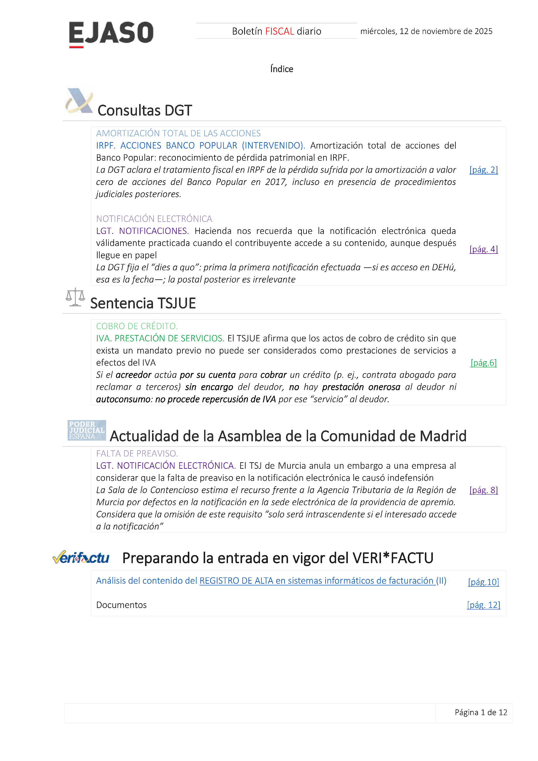 Boletín fiscal 12/11/2025