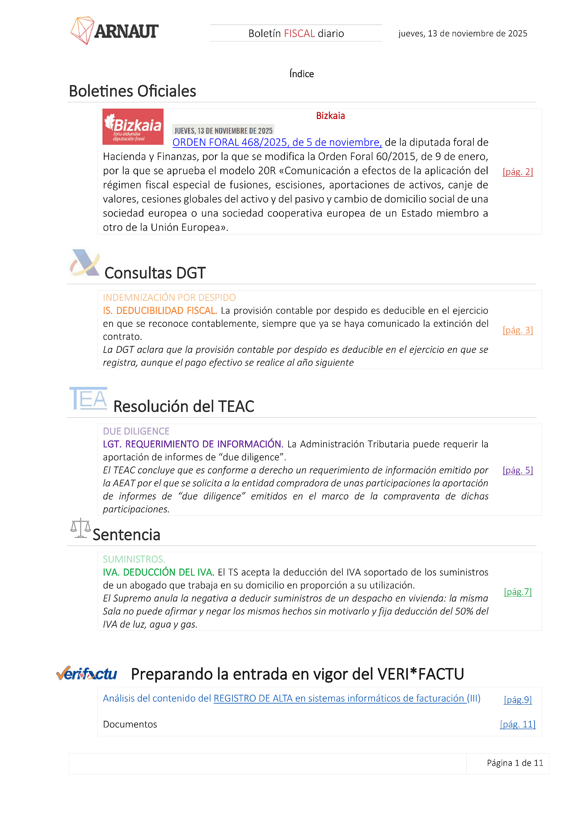 Boletín fiscal 13/11/2025