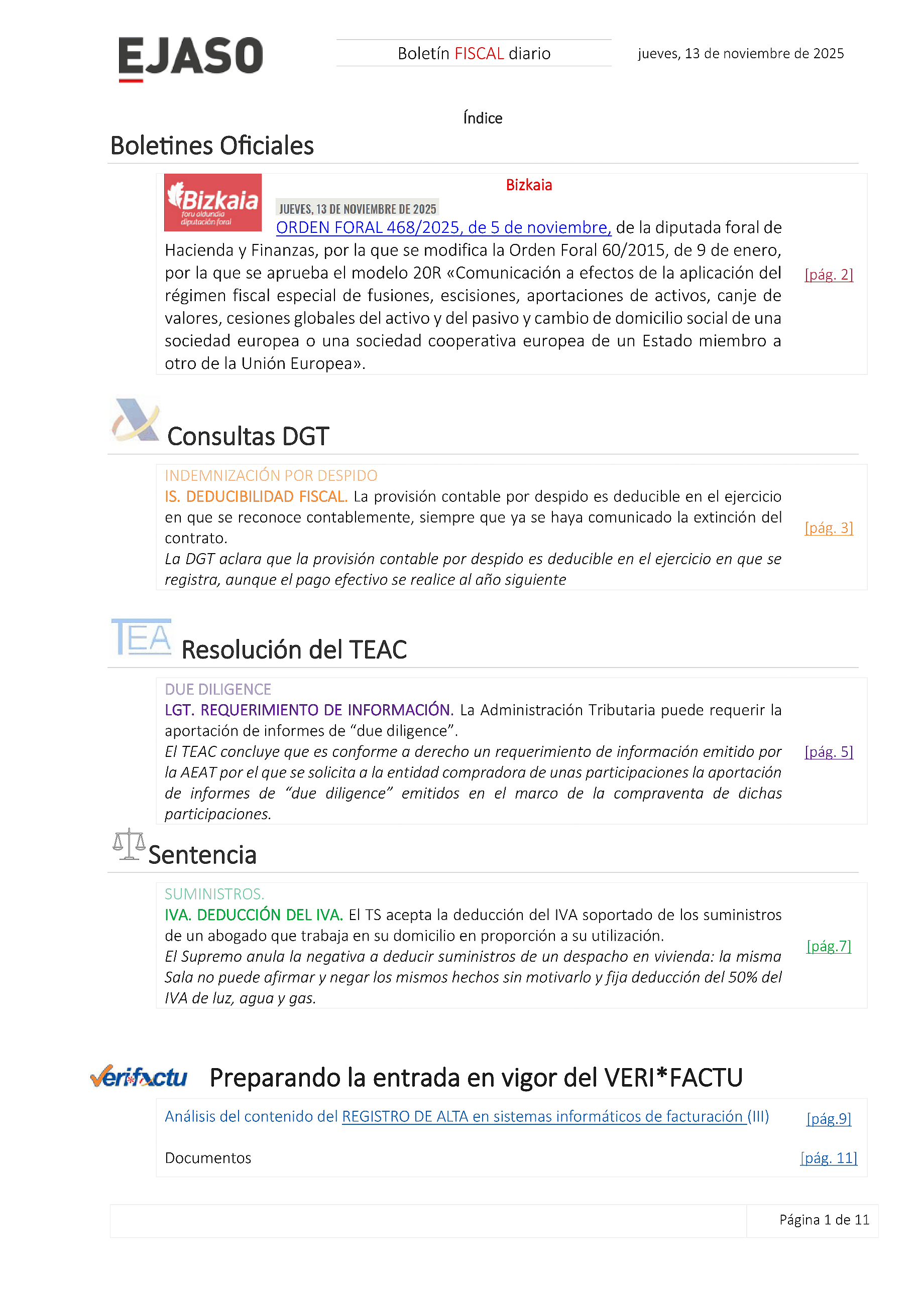 Boletín fiscal 13/11/2025
