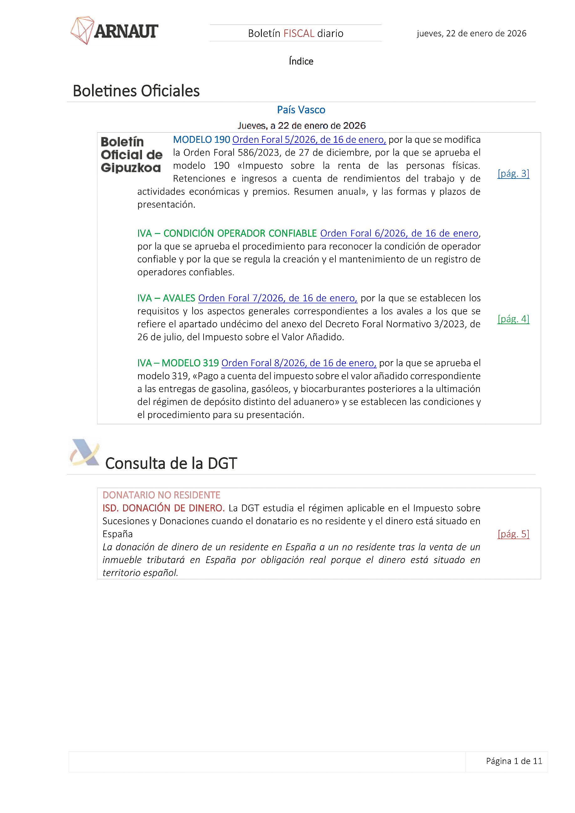 Boletín fiscal 22/01/2026