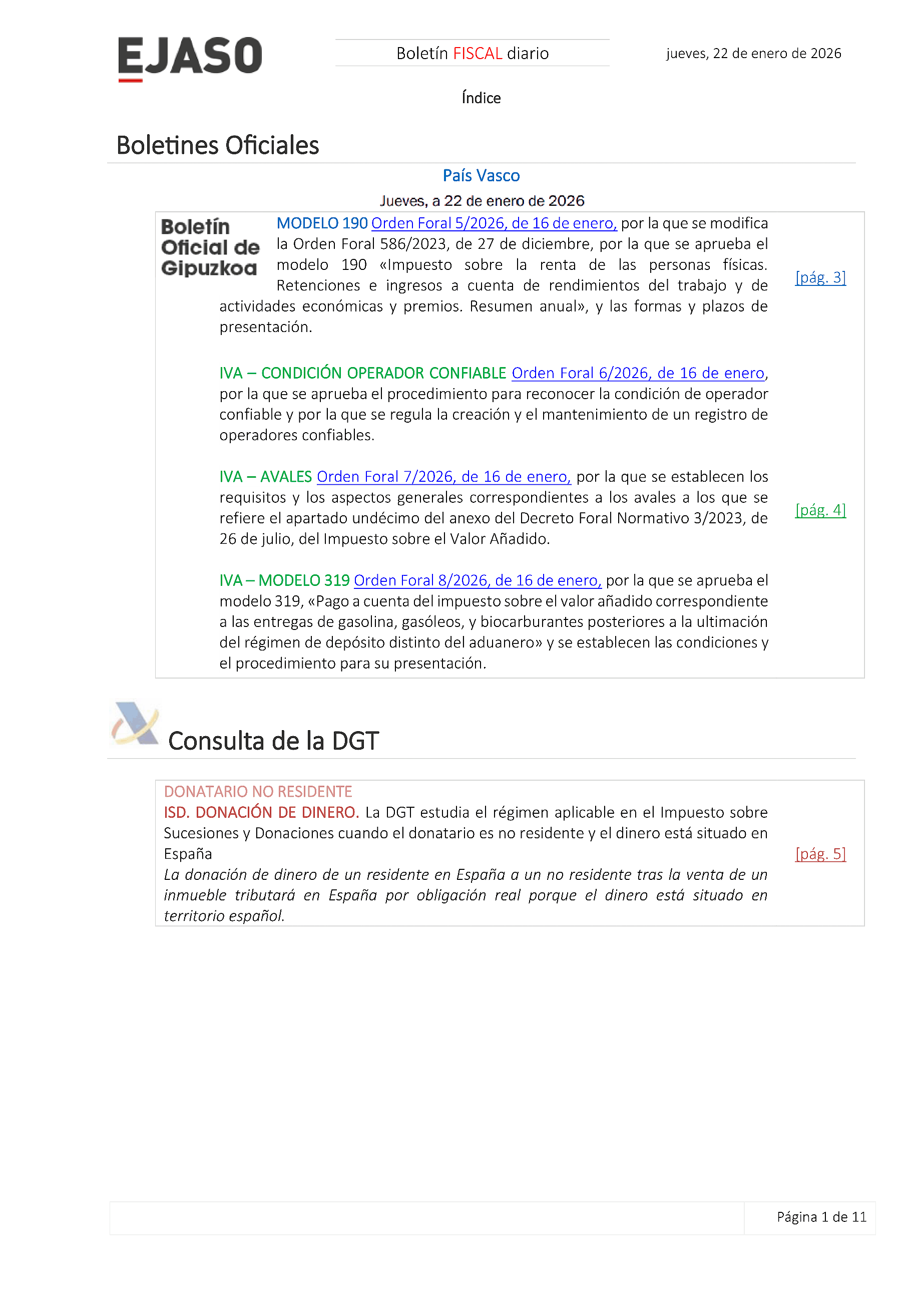 Boletín fiscal 22/01/2026