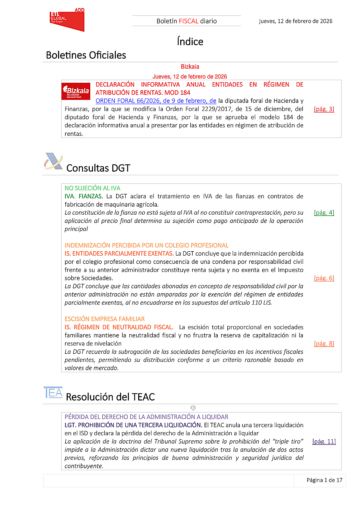Boletín fiscal 12/02/2026