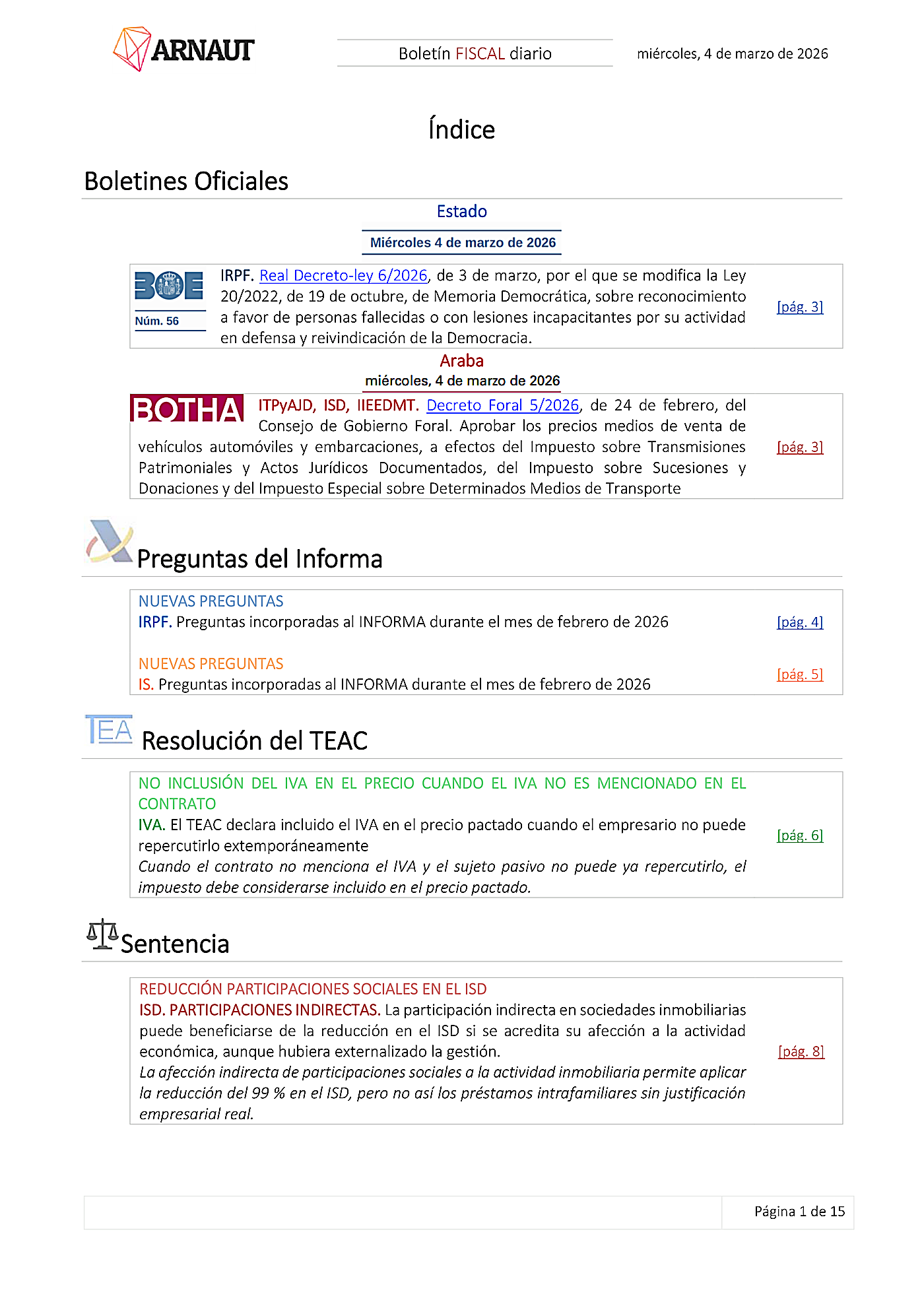 Boletín fiscal 04/03/2026