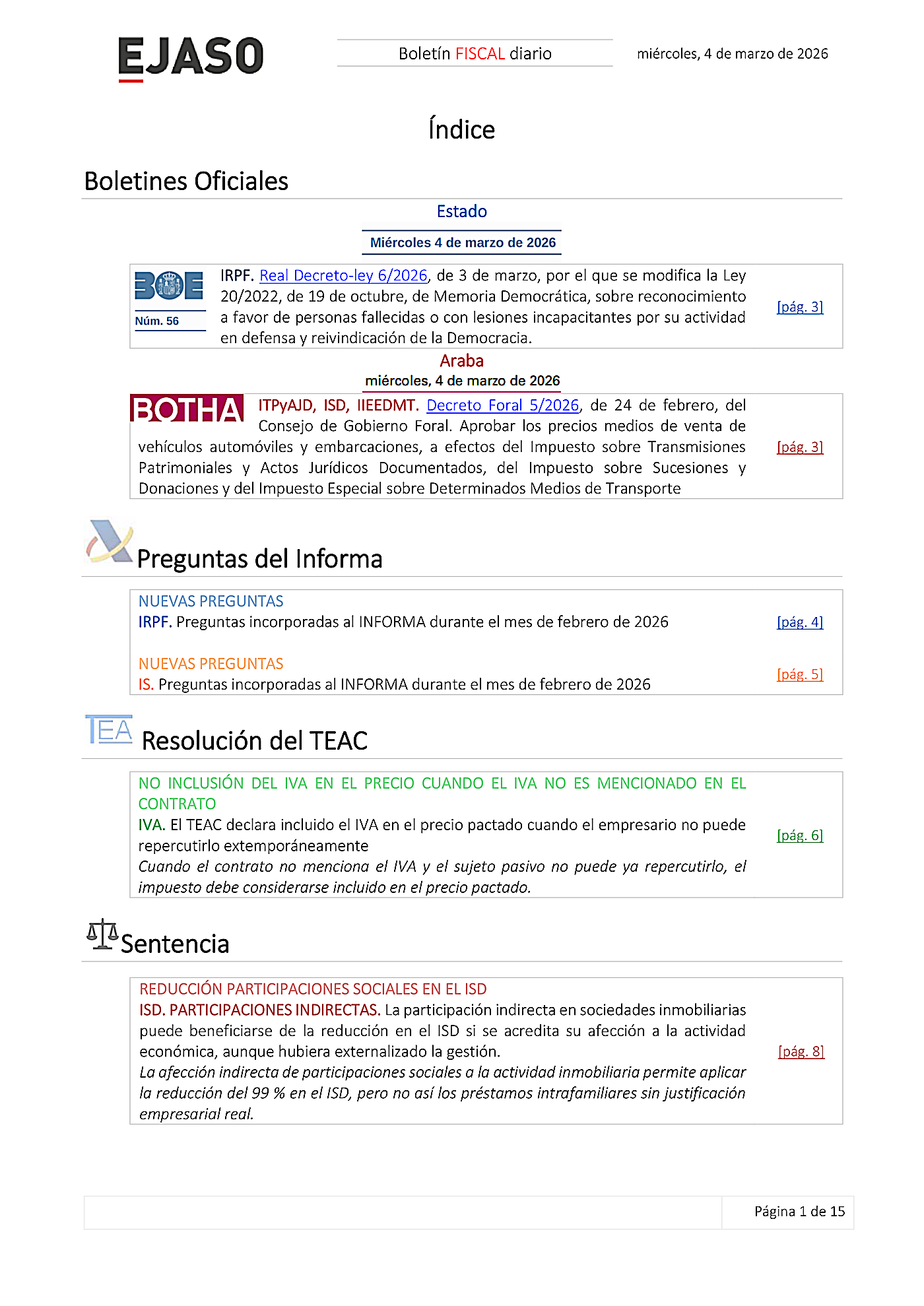 Boletín fiscal 04/03/2026
