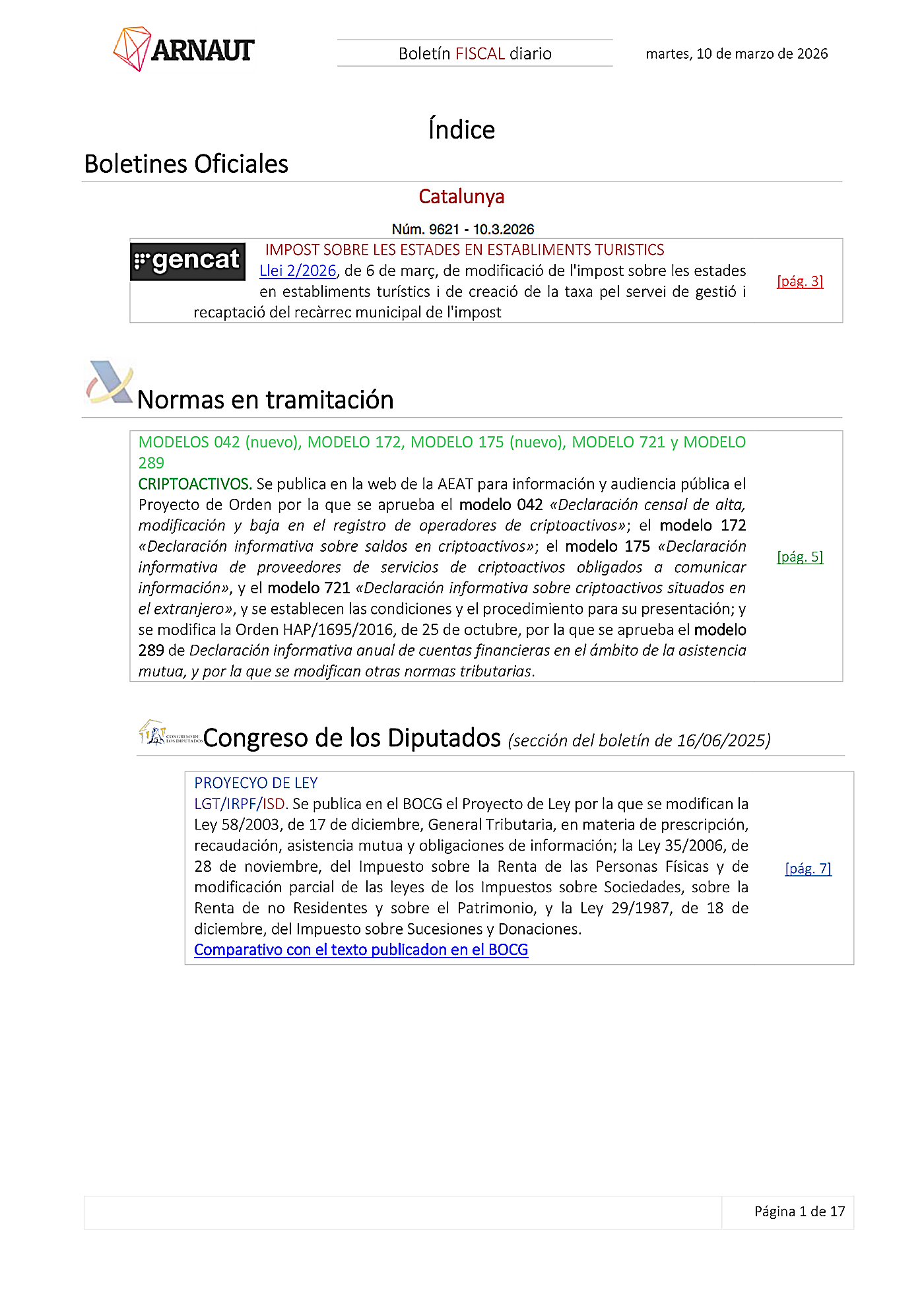 Boletín fiscal 10/03/2026