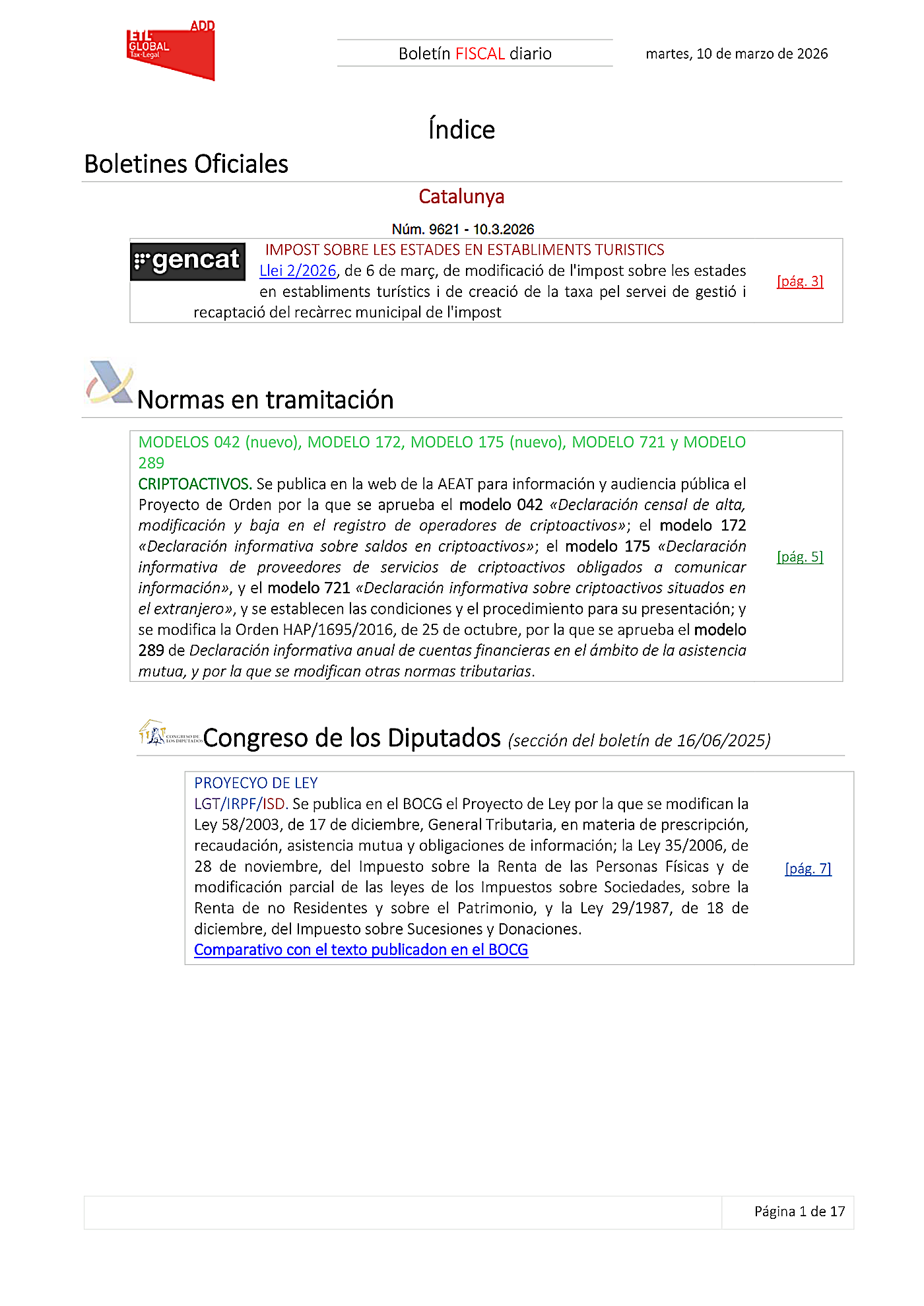 Boletín fiscal 10/03/2026