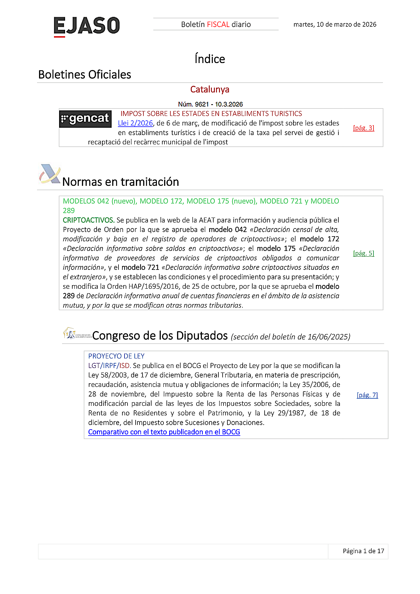 Boletín fiscal 10/03/2026