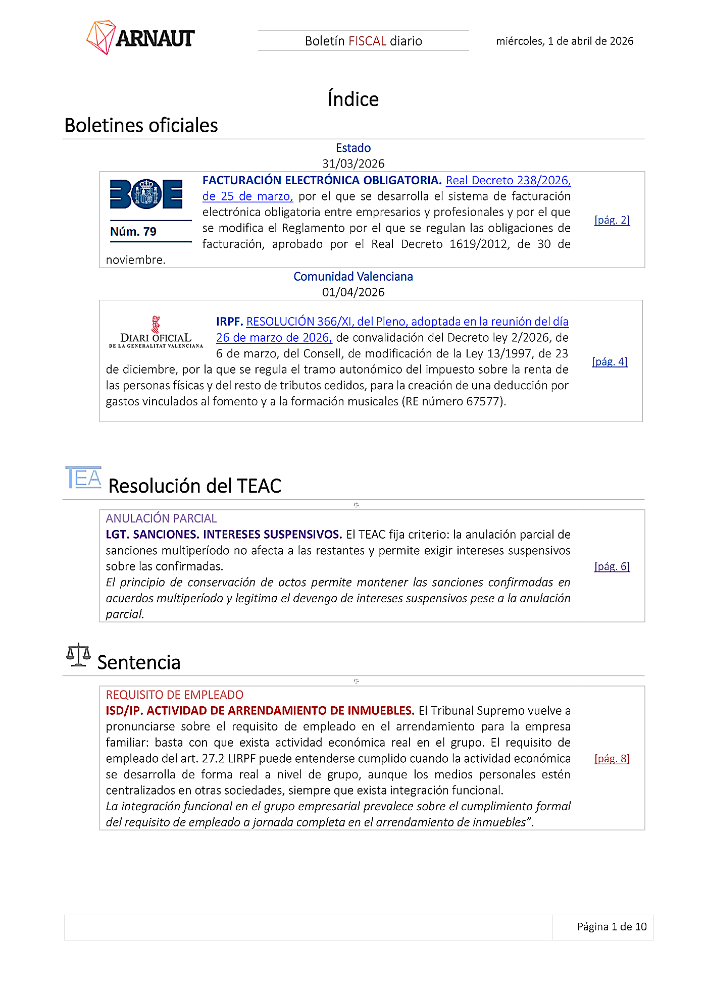 Boletín fiscal 01/04/2026
