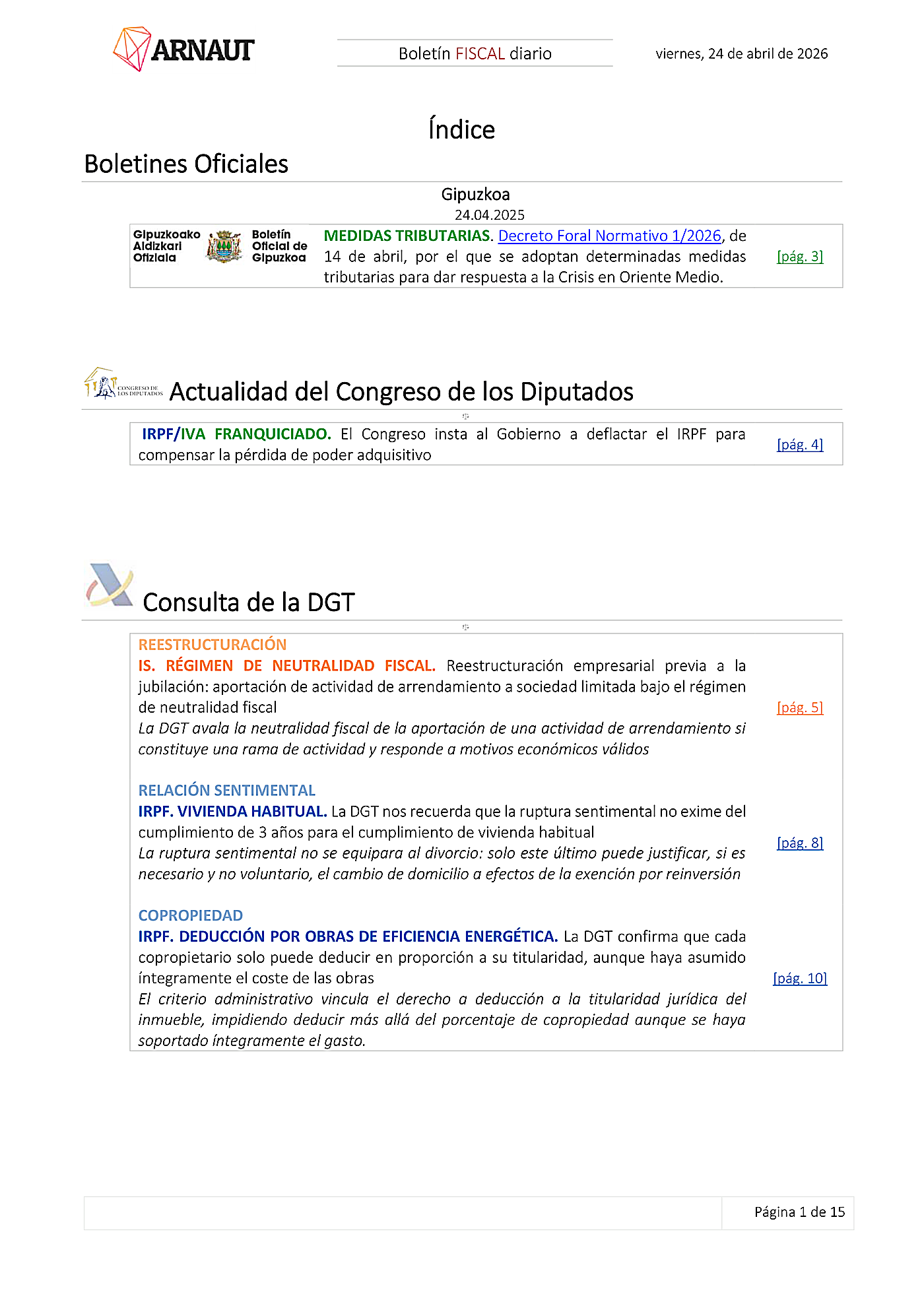 Boletín fiscal 24/04/2026