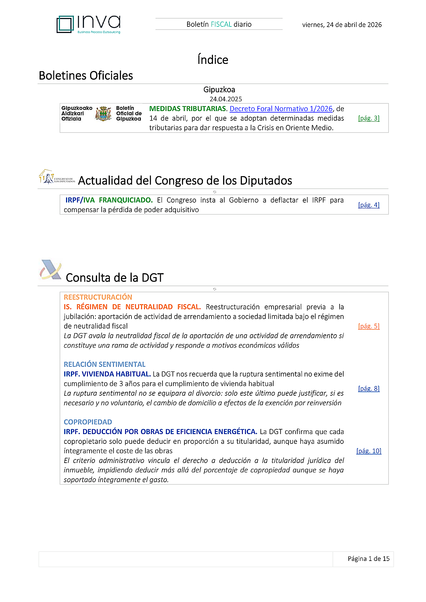 Boletín fiscal 24/04/2026