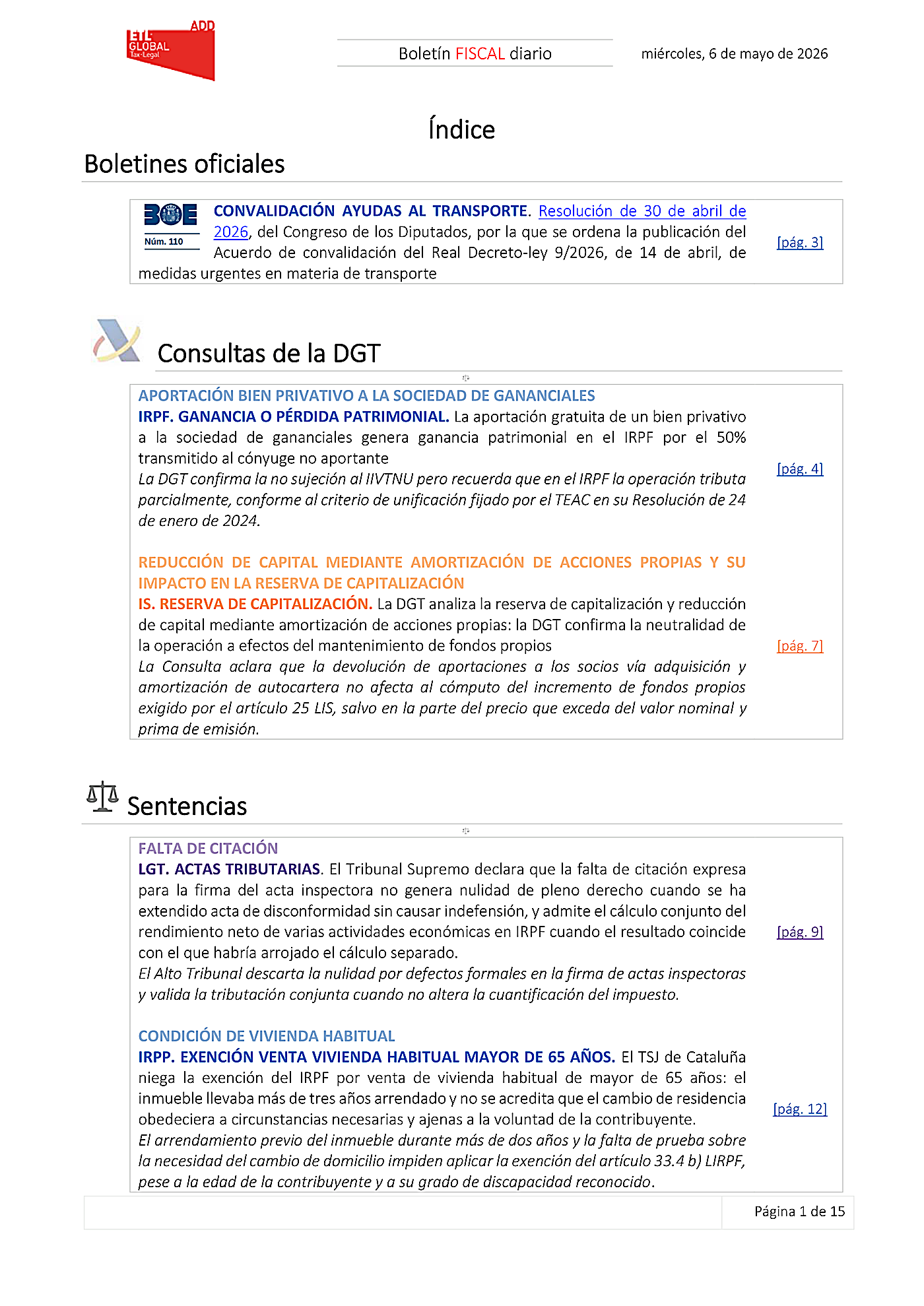 Boletín fiscal 06/05/2026