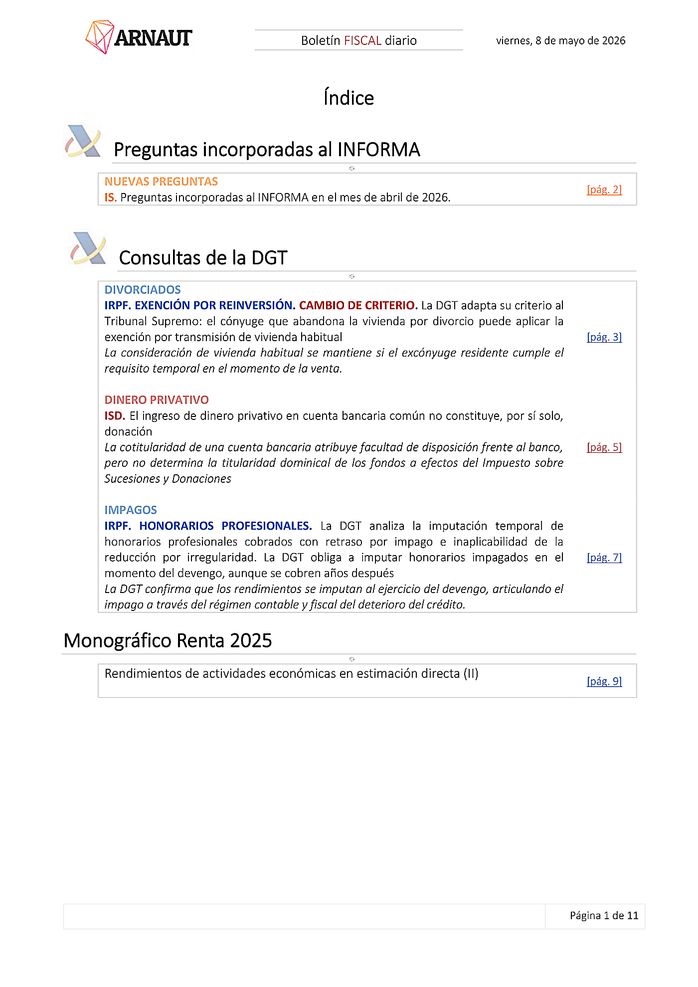 Boletín fiscal 08/05/2026