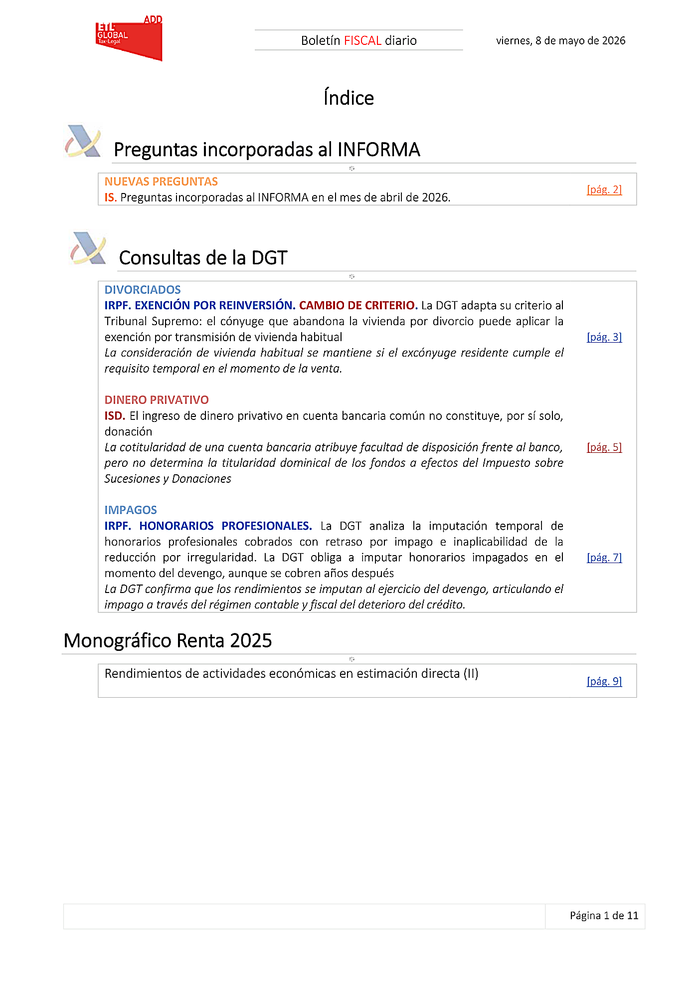 Boletín fiscal 08/05/2026